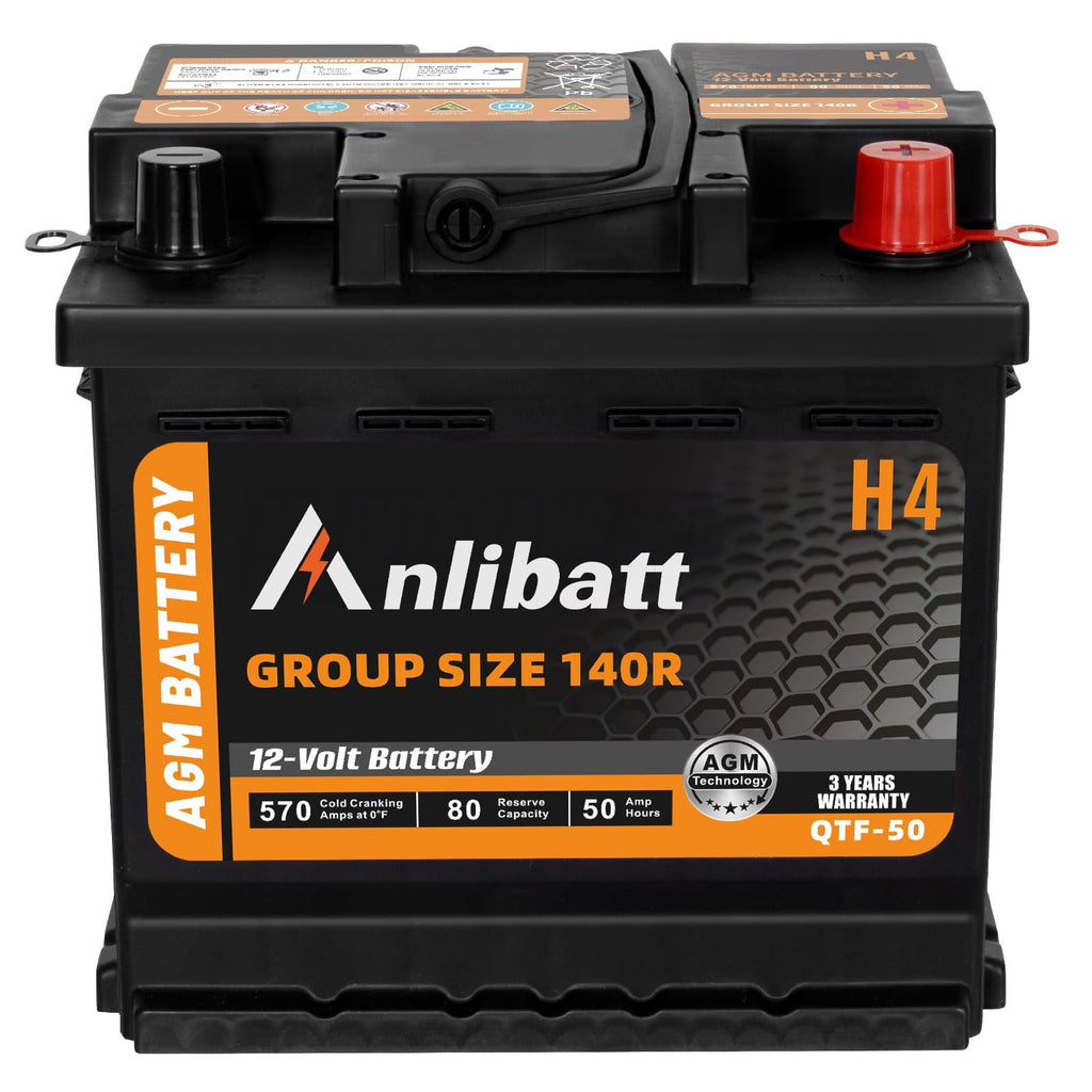 Anlibatt BCI Group 49 Battery, AGM 12 Volt Rechargeable Automotive Batteries for Car, H8 900CCA 95Ah 160RC Maintenance Free