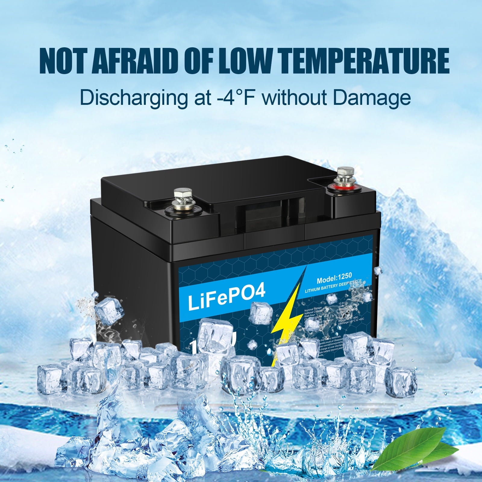 12V 50Ah LiFePO4 Lithium Battery with Smart BMS for RV, Solar, Trolling Motor