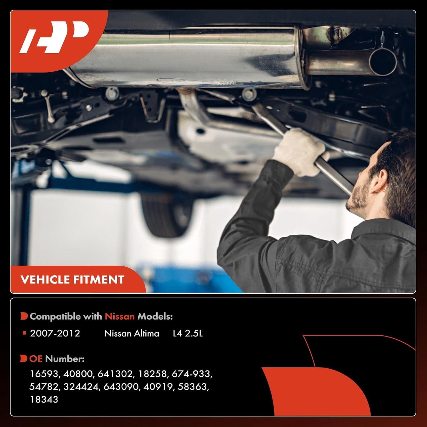 A-Premium Front and Rear 2-PC Exhaust Manifold Catalytic Converter Kit Direct-Fit Compatible with Nissan Altima 2007-2012 2.5L, EPA Compliant