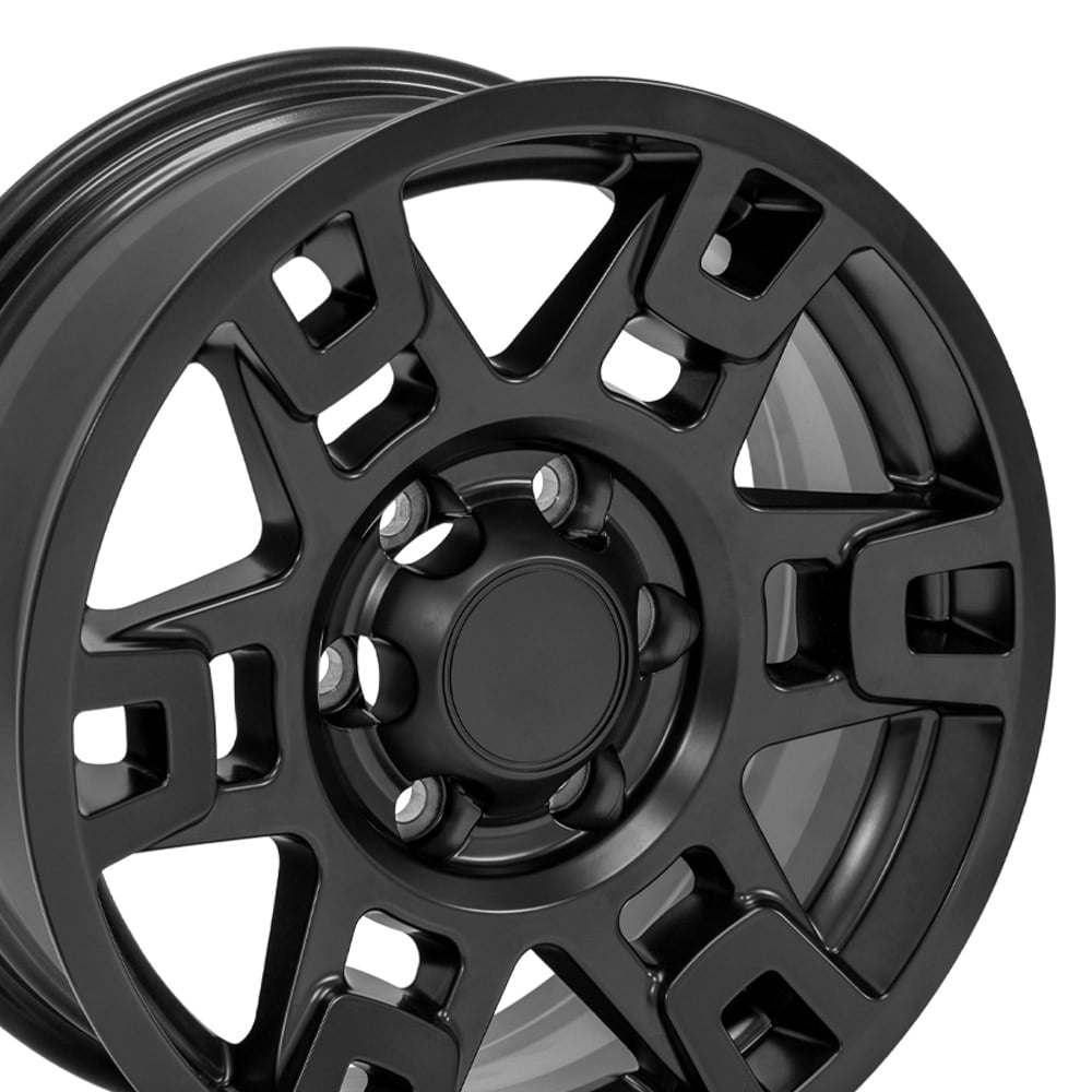 OE Wheels TY16 17 Inch Rims Fit 4Runner TRD Style 6x139.7 17x7 Matte Black - Hollander 75167 (Set of 4)