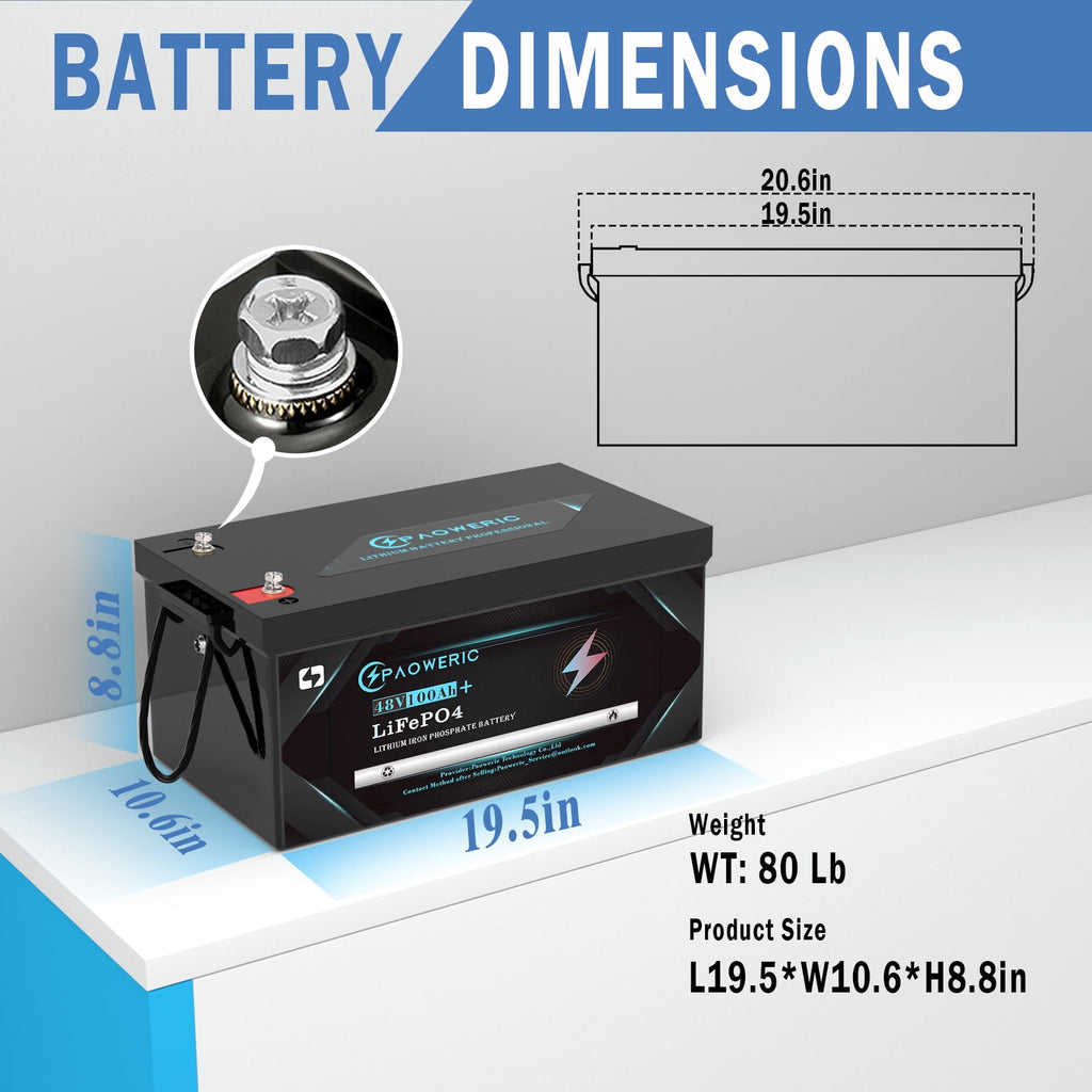 36V 100Ah LiFePO4 Lithium Battery for Golf Carts with Charger, Smart 200A BMS, LCD Display, and App Control, Up to 7680W Output, Ideal for Golf Carts and Trolling Motors