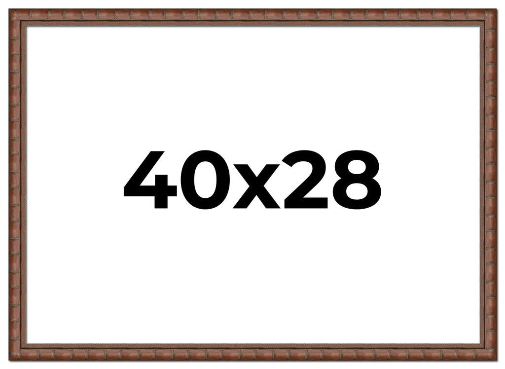 40x28 Bronze Brown Real Wood Picture Frame Width 1.25 inches | Interior Frame Depth 0.75 inches |