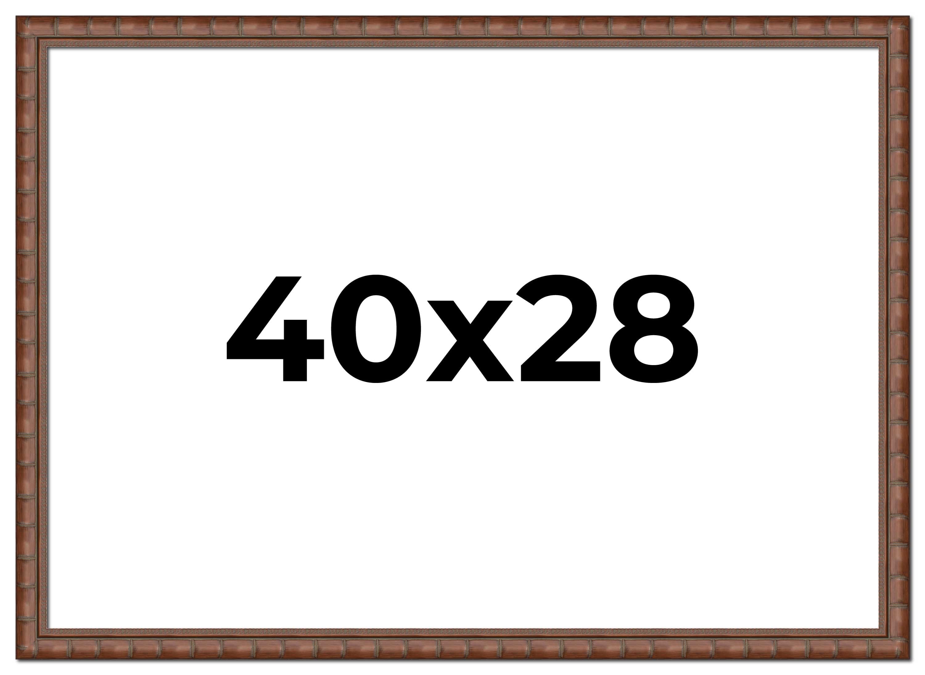 40x28 Bronze Brown Real Wood Picture Frame Width 1.25 inches | Interior Frame Depth 0.75 inches |