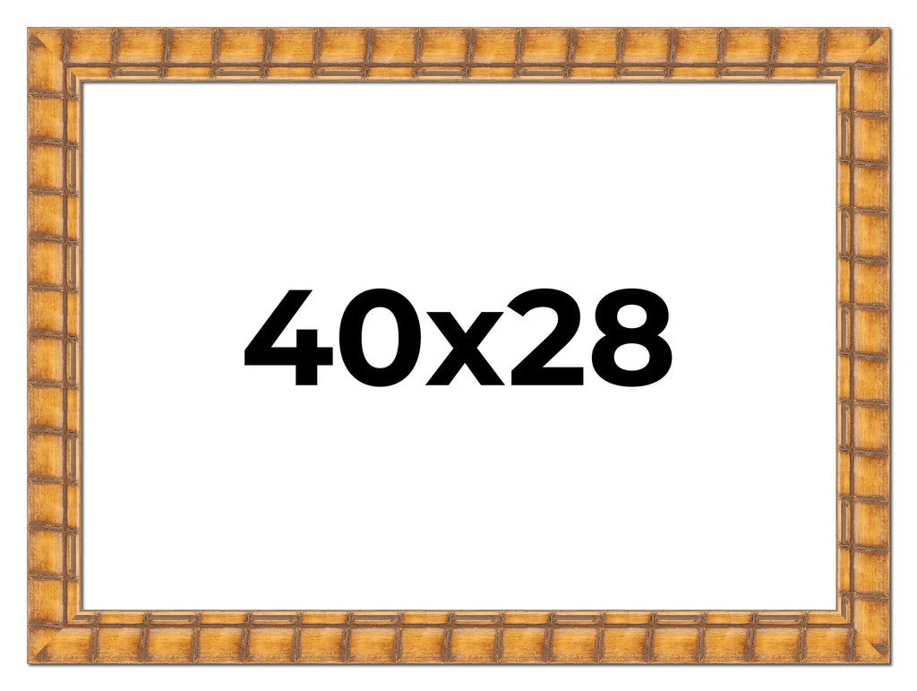 40x28 Bronze Brown Real Wood Picture Frame Width 1.25 inches | Interior Frame Depth 0.75 inches |