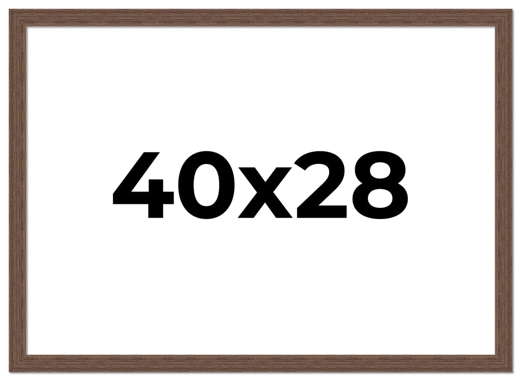 40x28 Bronze Brown Real Wood Picture Frame Width 1.25 inches | Interior Frame Depth 0.75 inches |