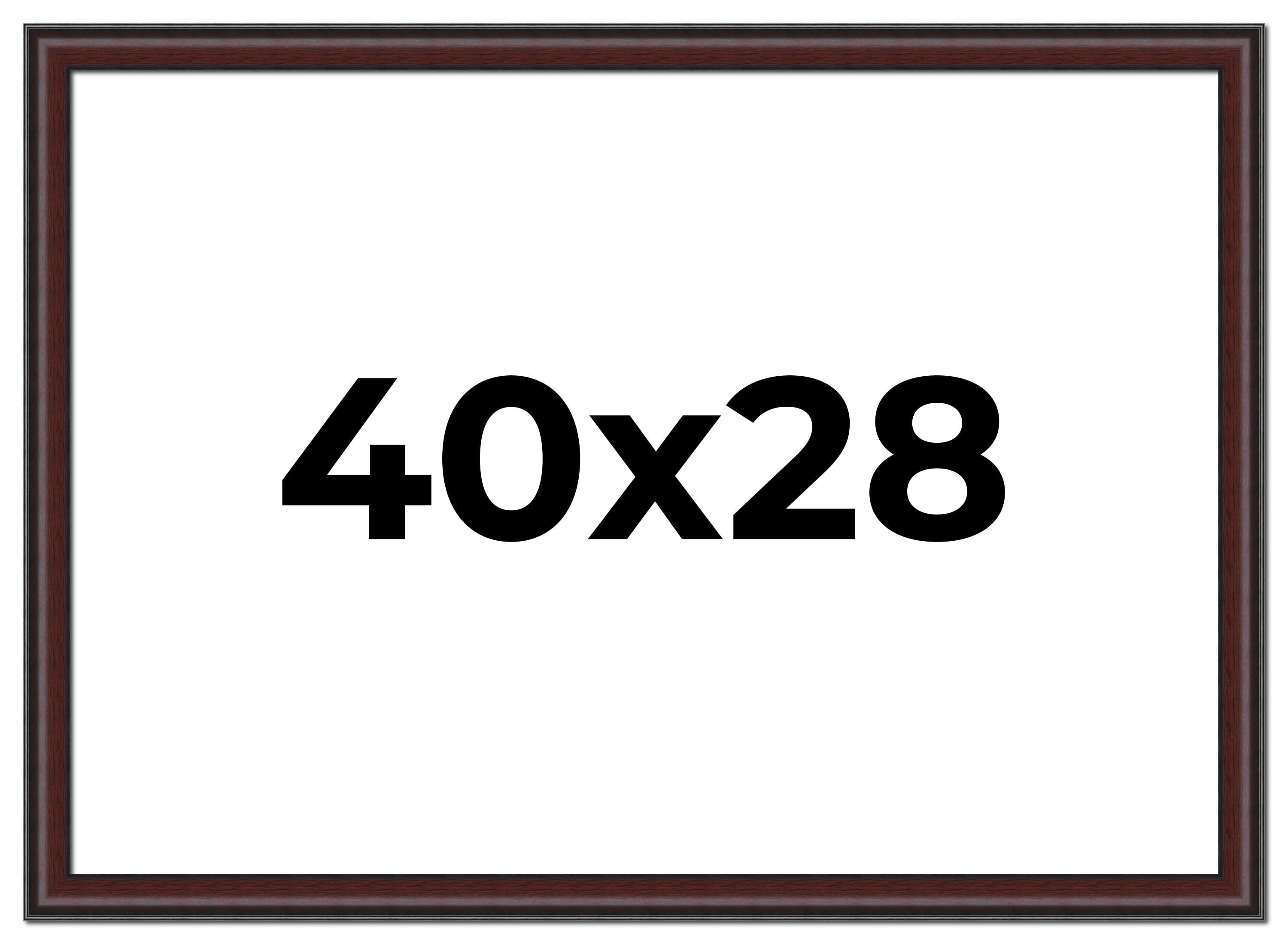 40x28 Bronze Brown Real Wood Picture Frame Width 1.25 inches | Interior Frame Depth 0.75 inches |