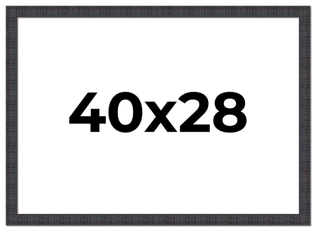 40x28 Bronze Brown Real Wood Picture Frame Width 1.25 inches | Interior Frame Depth 0.75 inches |