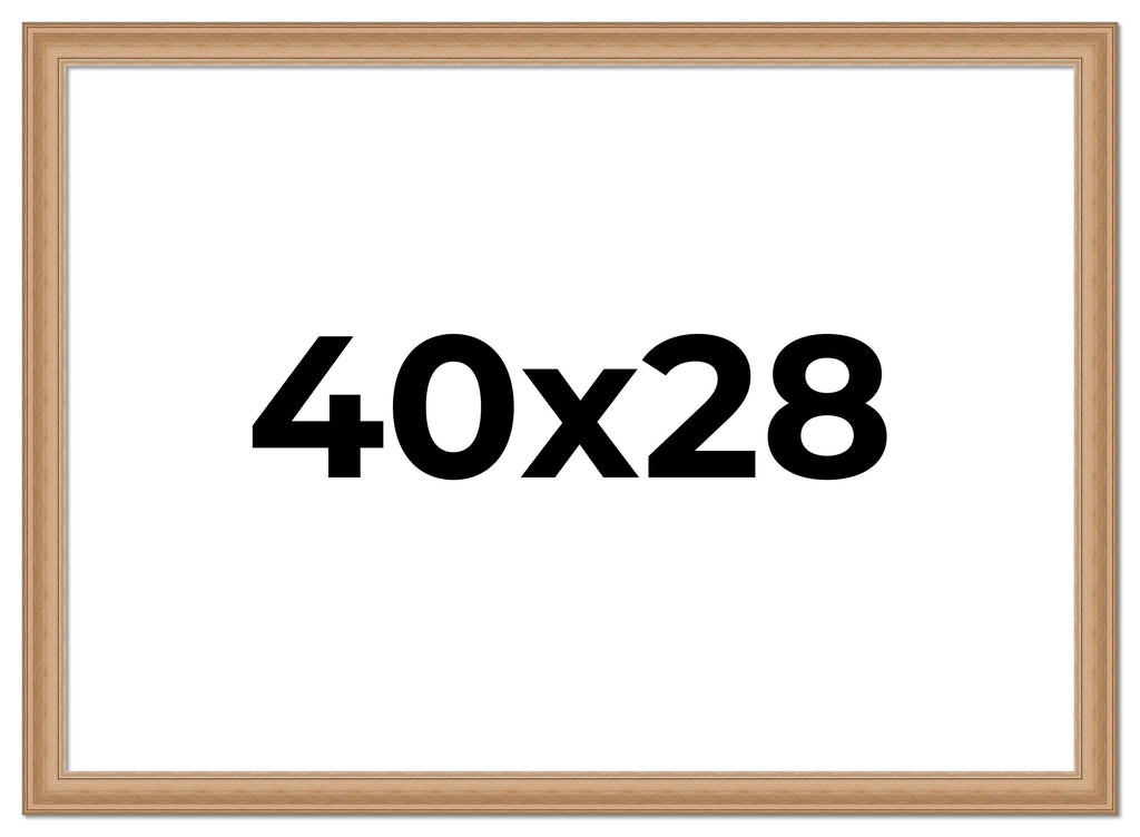 40x28 Bronze Brown Real Wood Picture Frame Width 1.25 inches | Interior Frame Depth 0.75 inches |