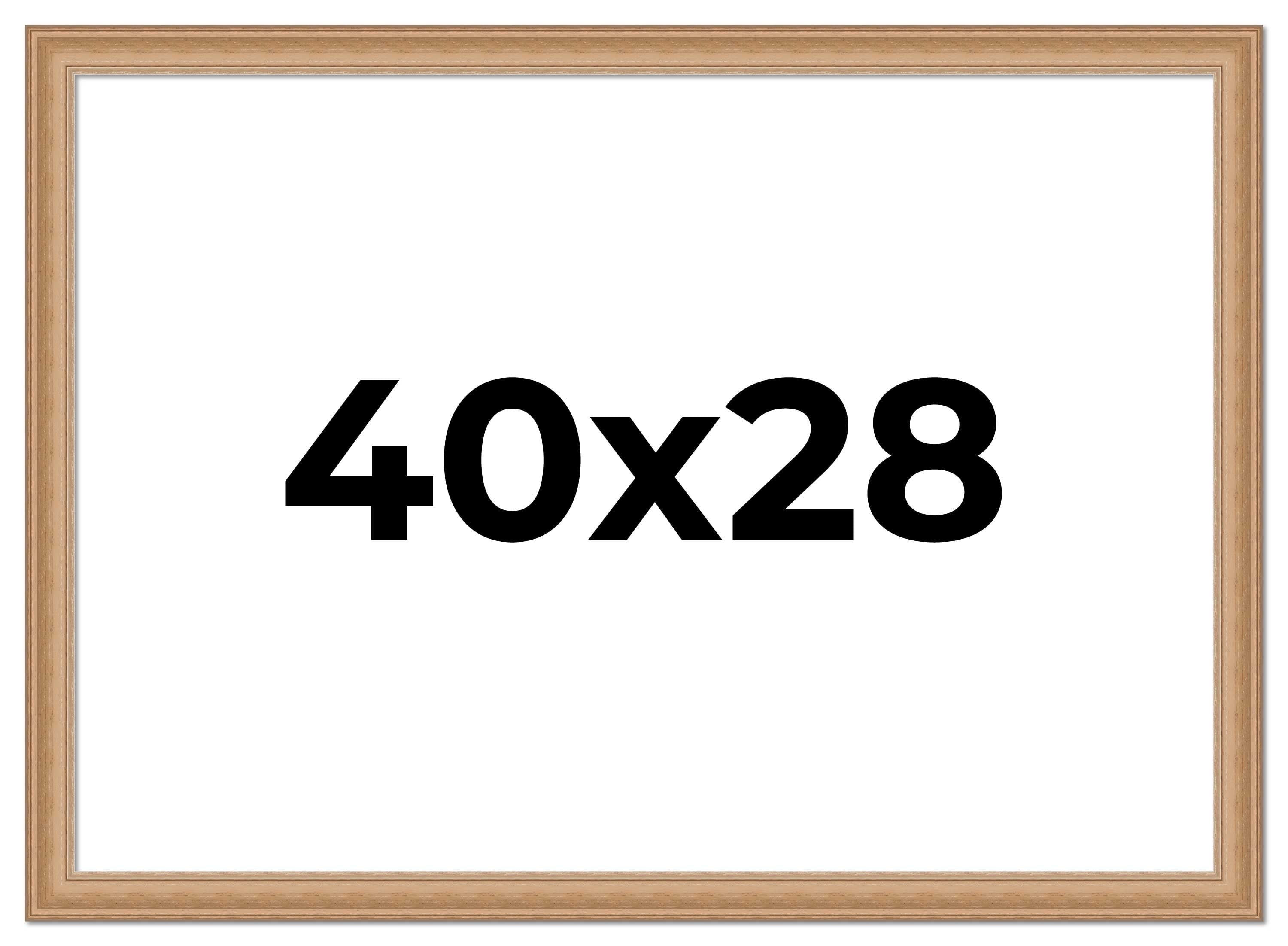 40x28 Bronze Brown Real Wood Picture Frame Width 1.25 inches | Interior Frame Depth 0.75 inches |