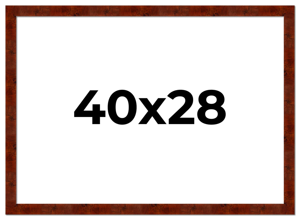 40x28 Bronze Brown Real Wood Picture Frame Width 1.25 inches | Interior Frame Depth 0.75 inches |