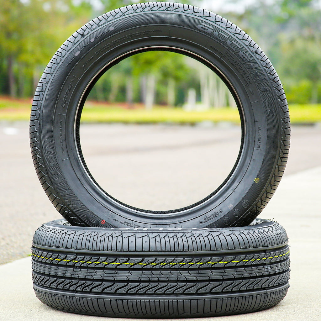Set of 4 (FOUR) Accelera Eco Plush 185/60R15 84H A/S All Season Tires Fits: 2011-19 Ford Fiesta SE, 2001-02 Dodge Neon ACR