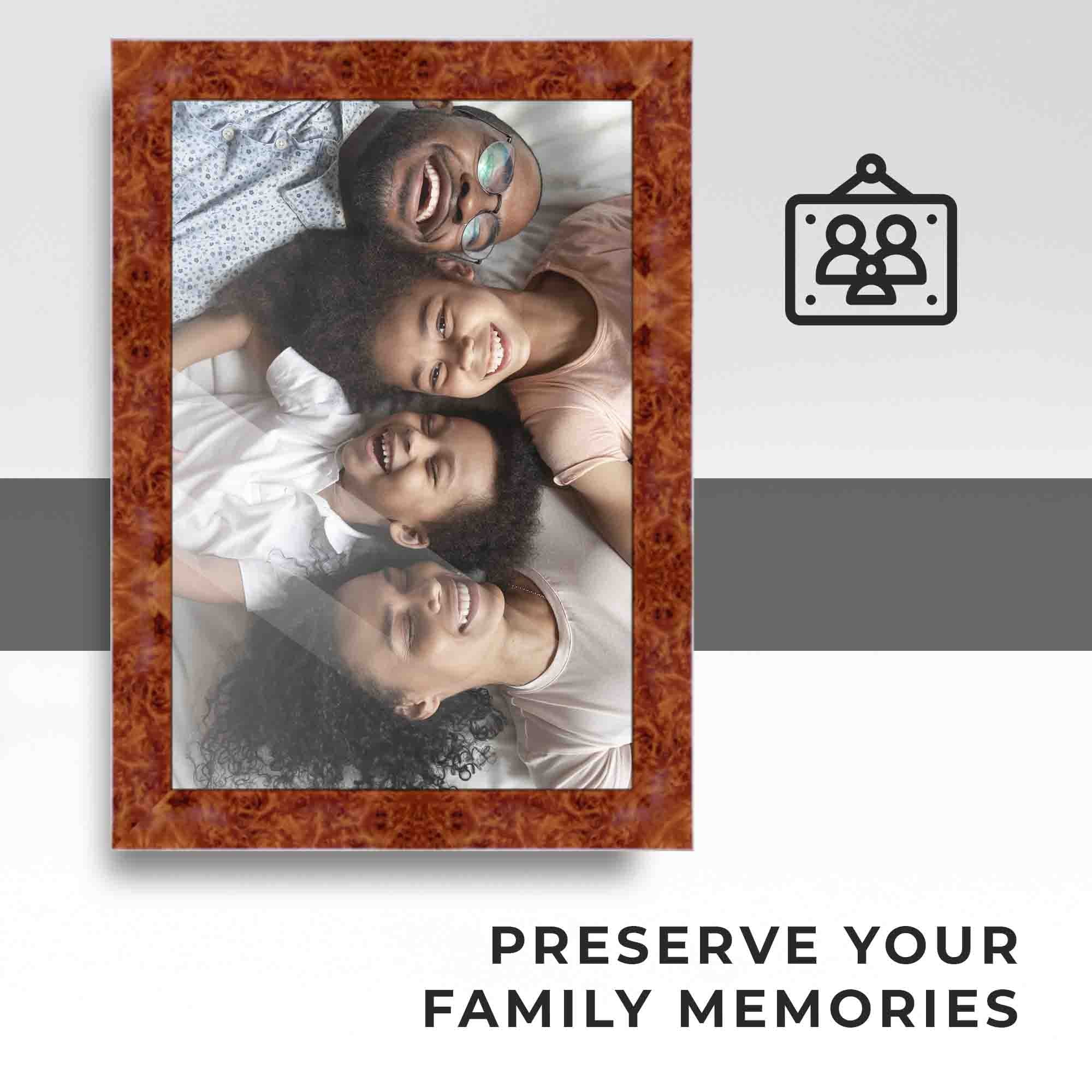 40x28 Bronze Brown Real Wood Picture Frame Width 1.25 inches | Interior Frame Depth 0.75 inches |