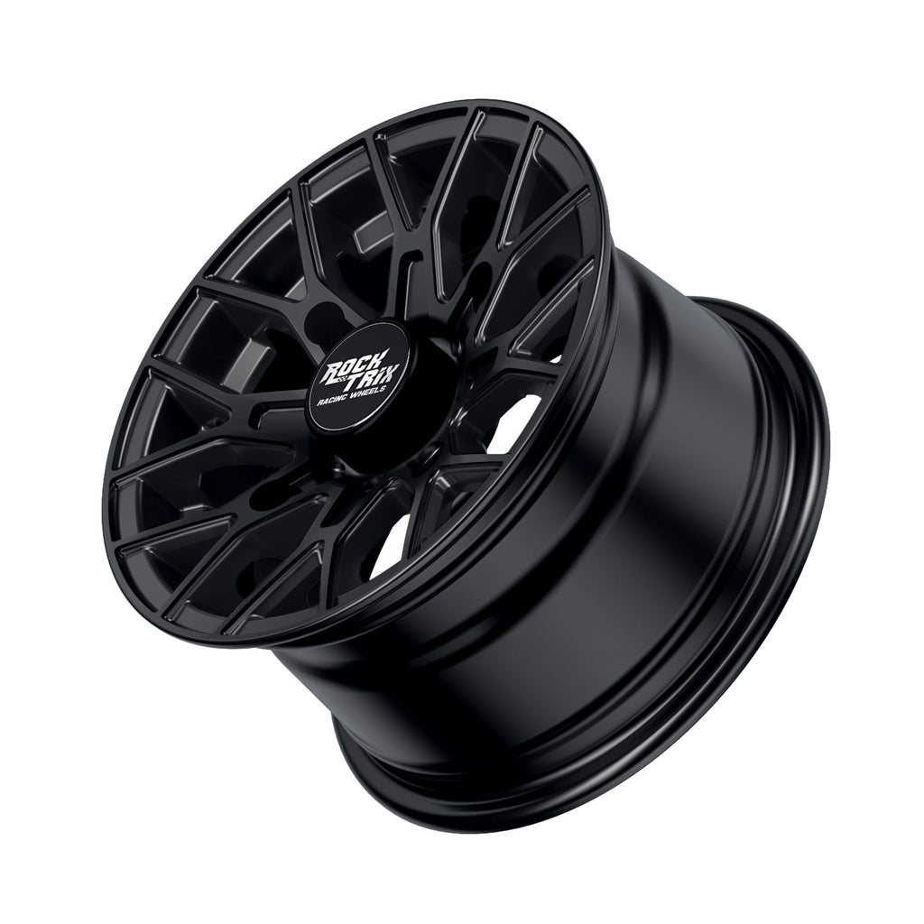 RockTrix RT104 4pc 14in ATV Wheels 4x110 Rims, 14x7, 5+2 Offset, For ATV UTV with IRS (Independent Rear Suspension), Compatible with Honda Kawasaki Yamaha Suzuki 4/110 (Set of 4)