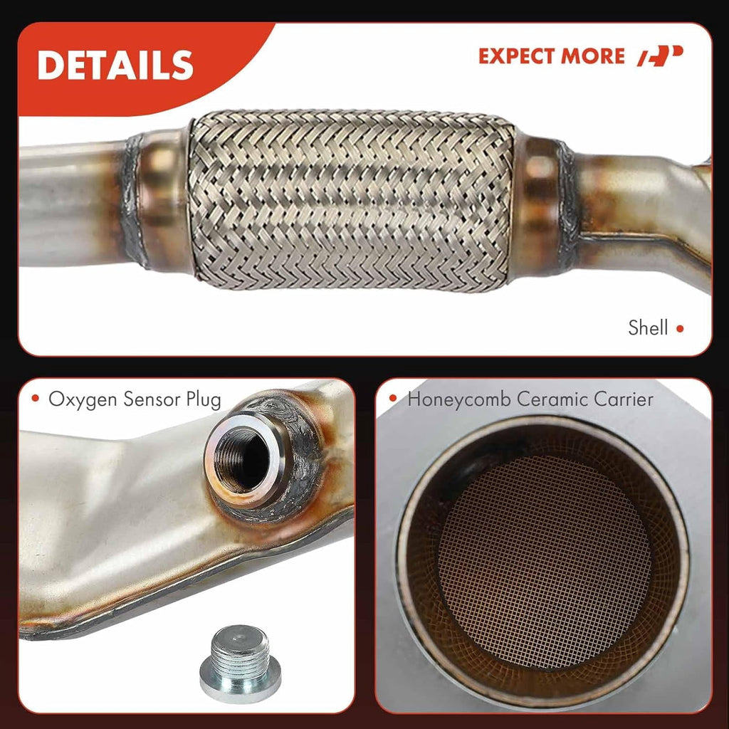 A-Premium Rear Catalytic Converter W/Gasket Kit Direct-Fit Compatible with Nissan Vehicles - Altima 2007 2008 2009 2010 2011 2012 2013 2014 2015 2016 2017 2018 - L4 2.5L - E.P.A. Compliant