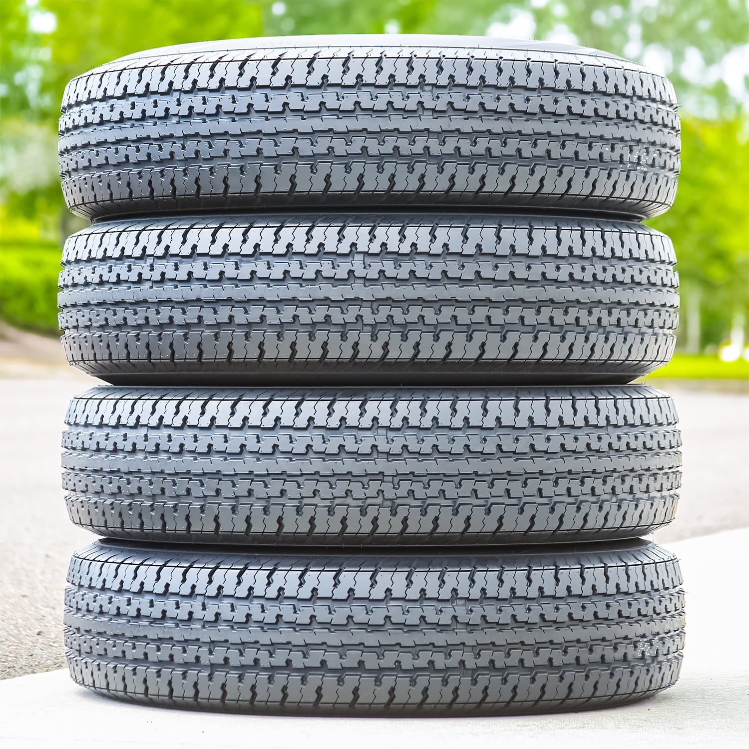 Set of 4 Transeagle ST Radial II Steel Belted ST235/80R16 235/80R16 126/122L F 12 Ply Trailer Tires