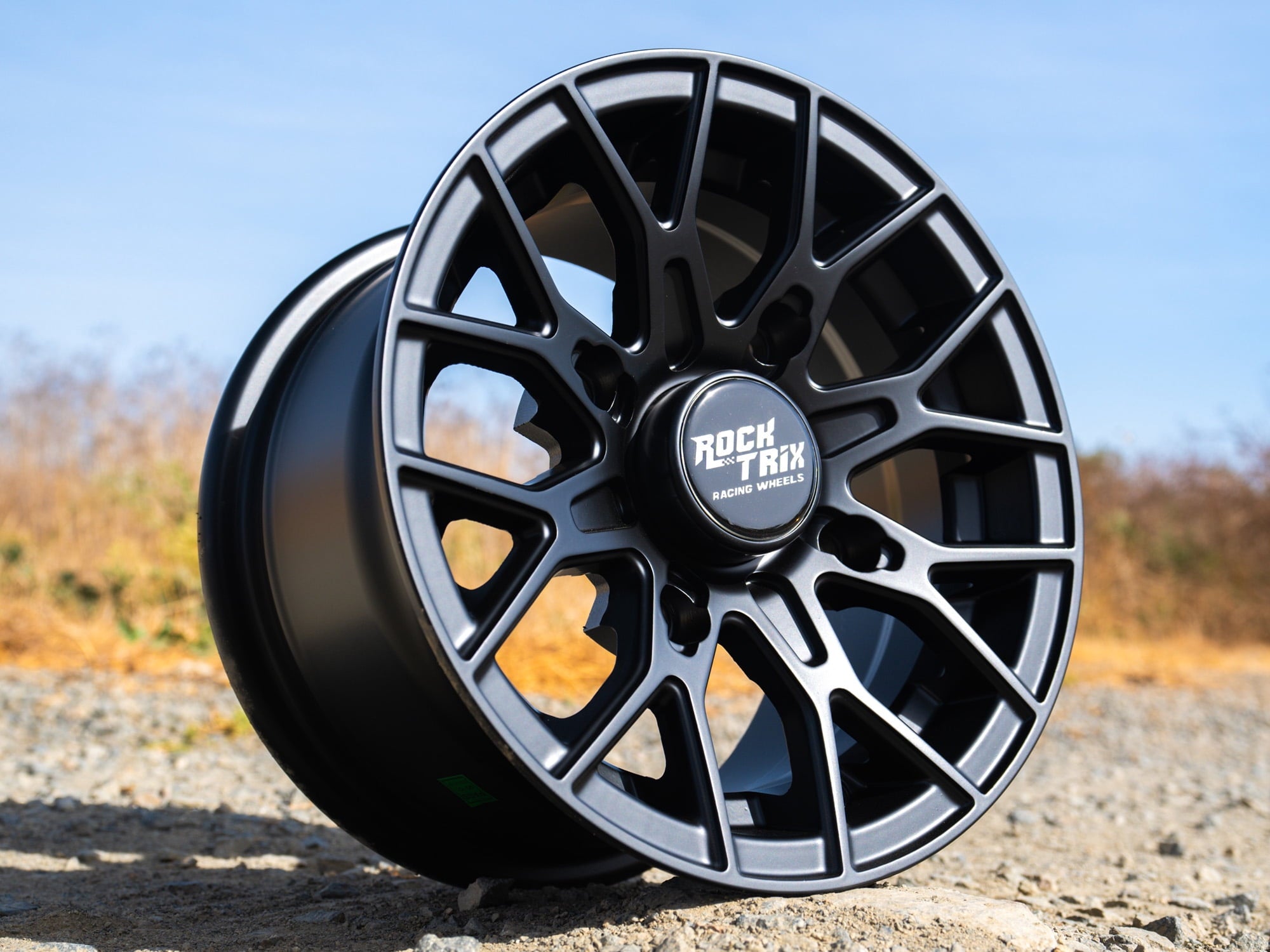 RockTrix RT104 4pc 14in ATV Wheels 4x110 Rims, 14x7, 5+2 Offset, For ATV UTV with IRS (Independent Rear Suspension), Compatible with Honda Kawasaki Yamaha Suzuki 4/110 (Set of 4)