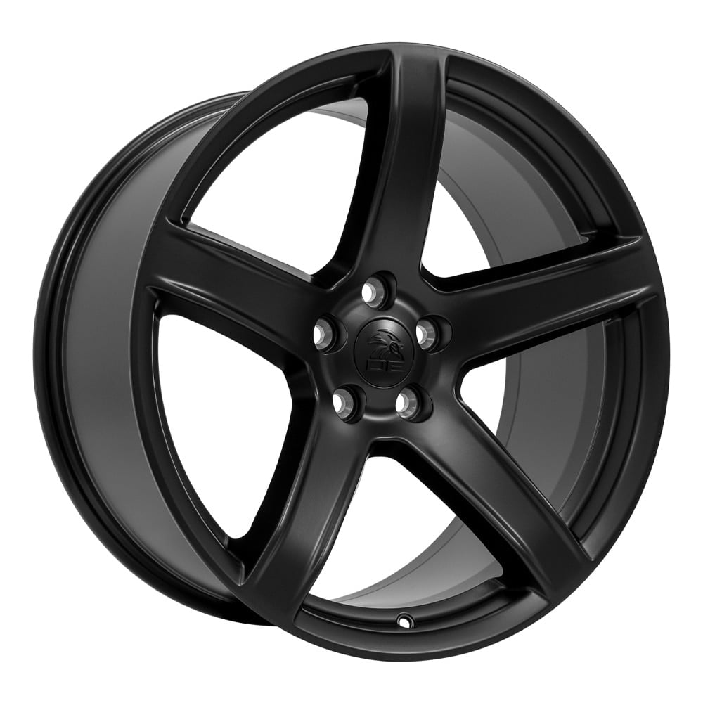 OE Wheels DG22 20 Inch Rim Fits Charger/Challenger SRT Hellcat Style 5x115 20x9.5 Satin Black - Hollander 2640 (1)