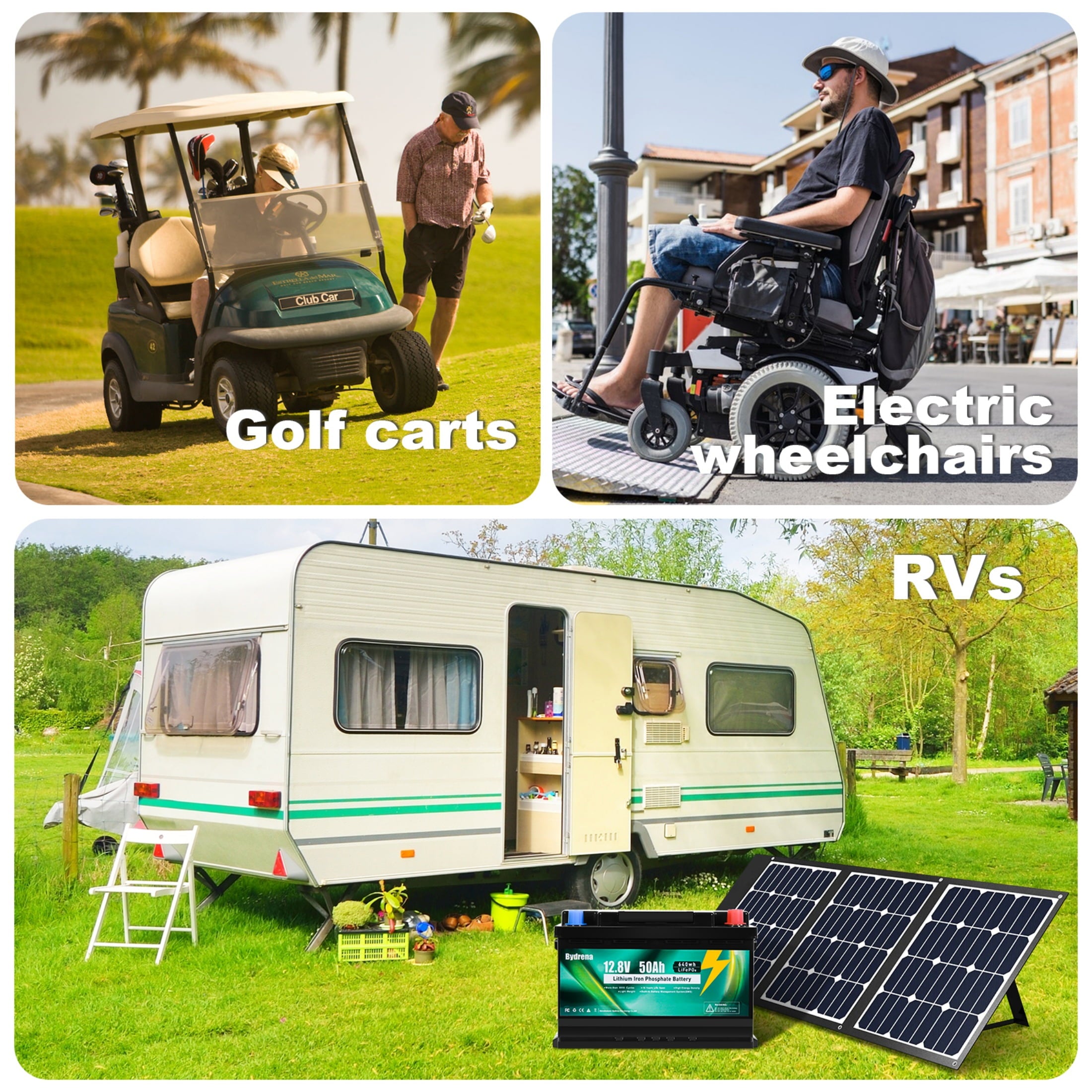 12V 50Ah LiFePO4 Battery 640wh Lithium Iron Phosphate Battery for Boat Marine Trolling Motor Camping