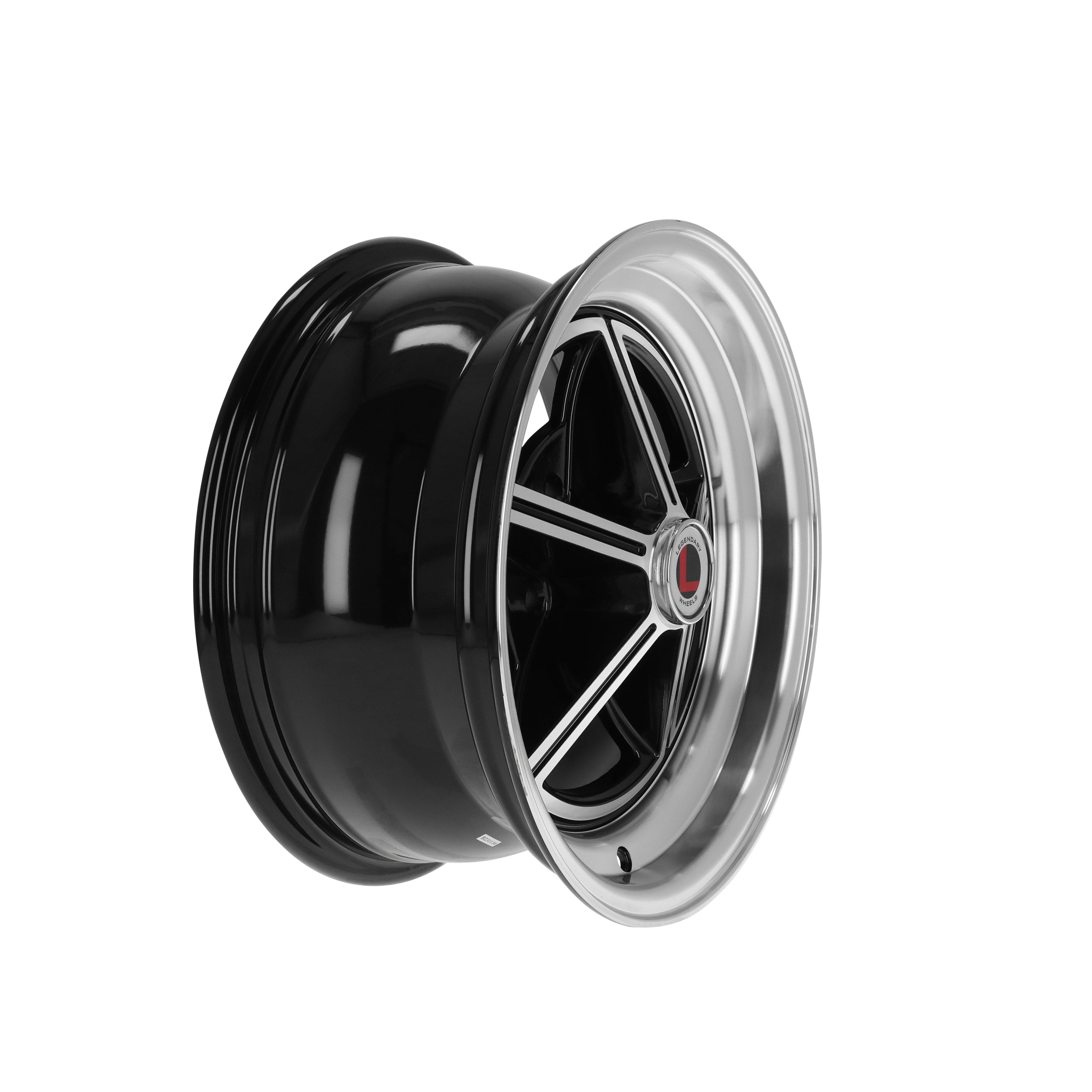 Legendary Wheels Magstar II - 15 x 7 in. - 5 x 4.5 - 4.25 bs - Gloss Black/Machined