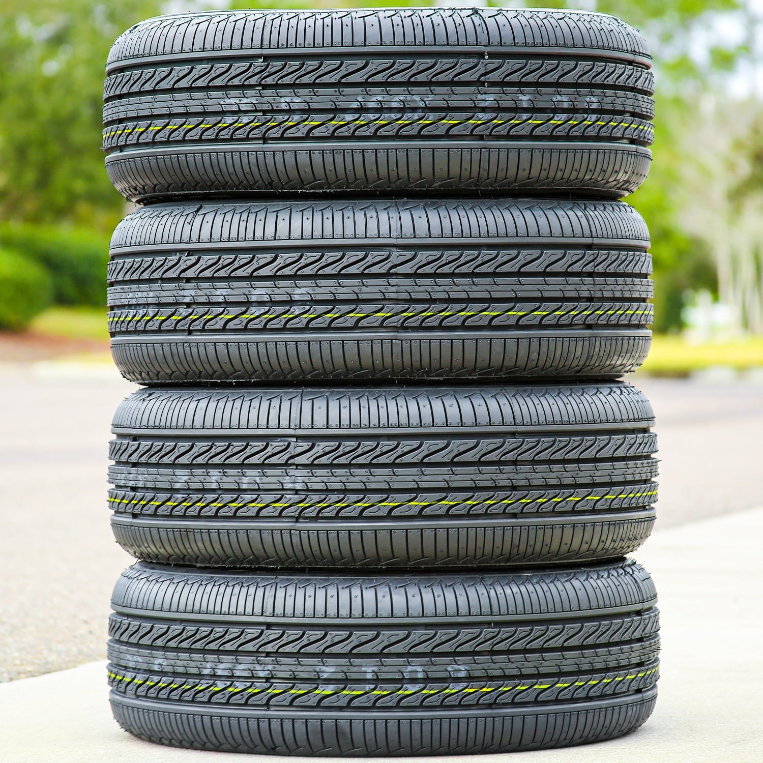 Set of 4 (FOUR) Accelera Eco Plush 185/60R15 84H A/S All Season Tires Fits: 2011-19 Ford Fiesta SE, 2001-02 Dodge Neon ACR
