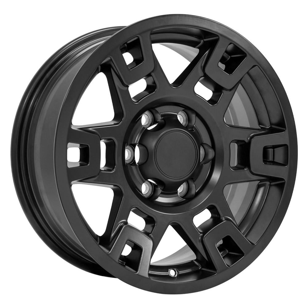 OE Wheels TY16 17 Inch Rims Fit 4Runner TRD Style 6x139.7 17x7 Matte Black - Hollander 75167 (Set of 4)