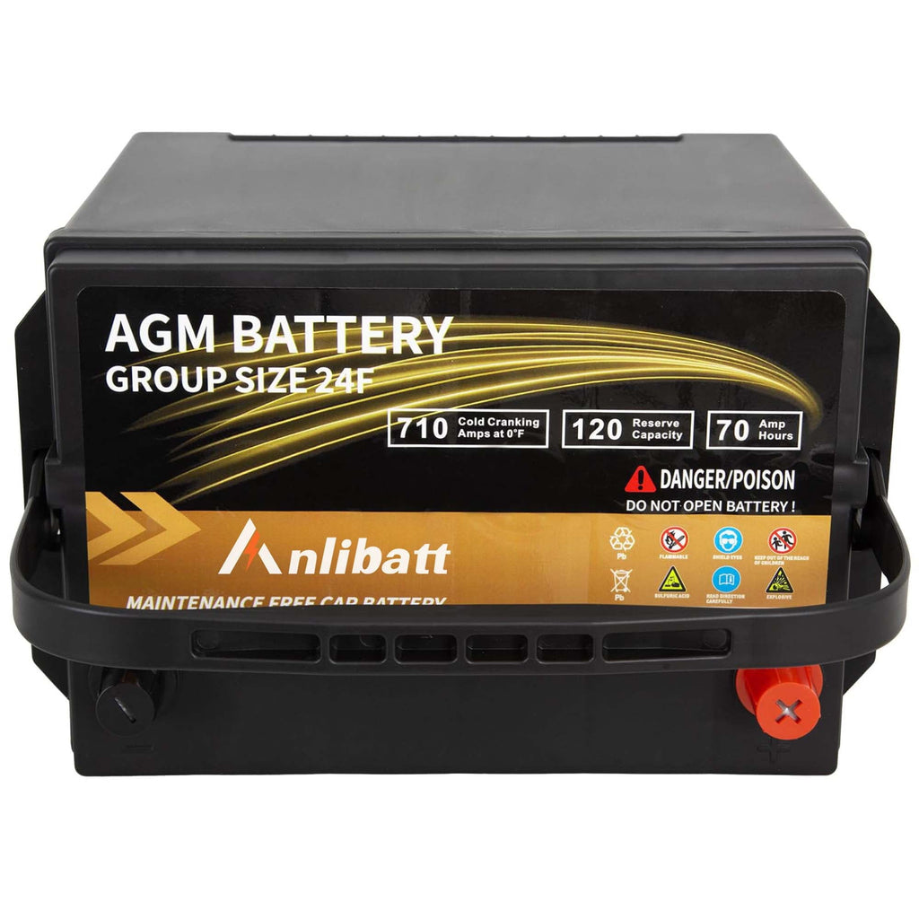 Anlibatt Platinum AGM Group 49 Battery, 12 Volt Rechargeable Automotive Batteries for Car, H8 900CCA 95Ah 160RC
