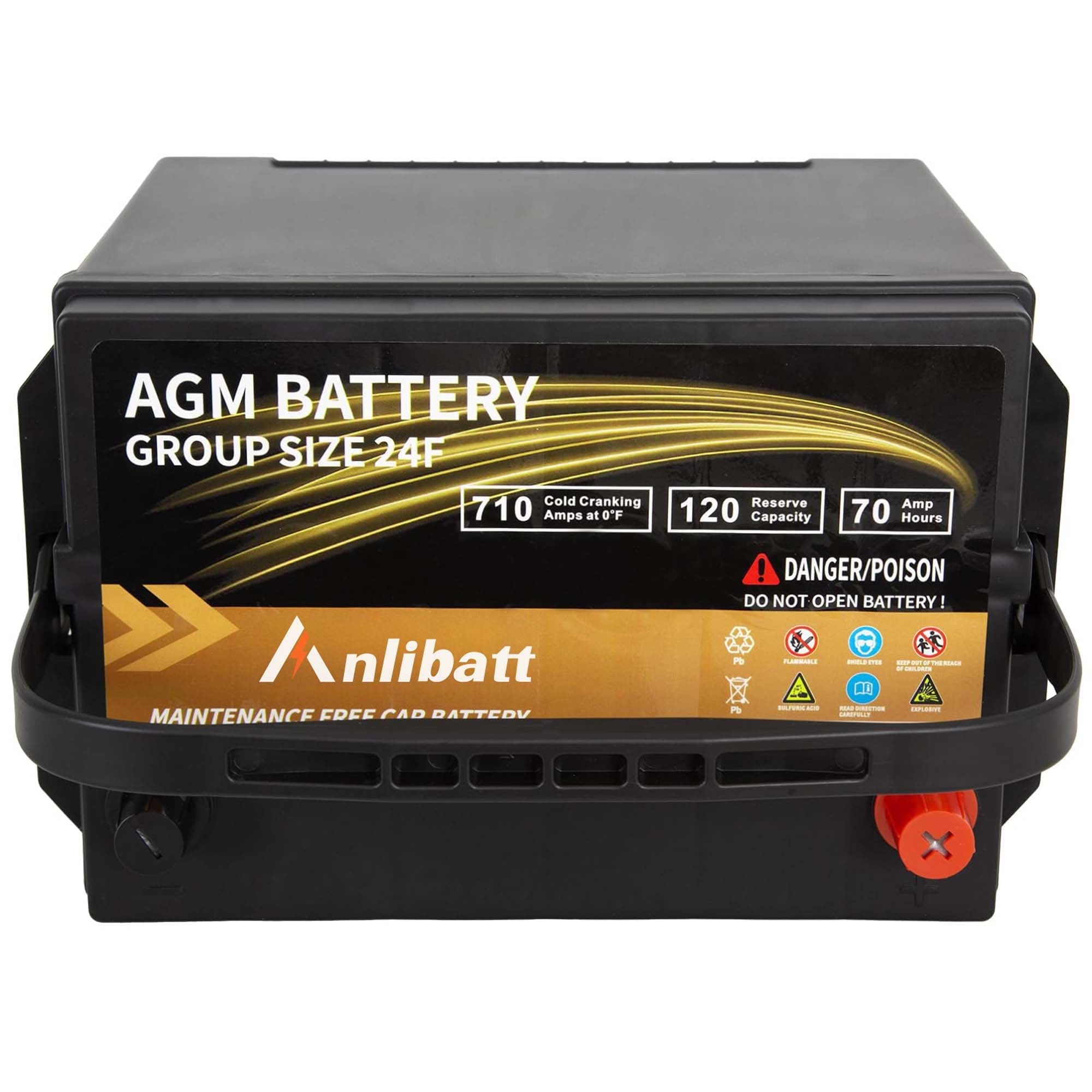 Anlibatt Platinum AGM Group 49 Battery, 12 Volt Rechargeable Automotive Batteries for Car, H8 900CCA 95Ah 160RC