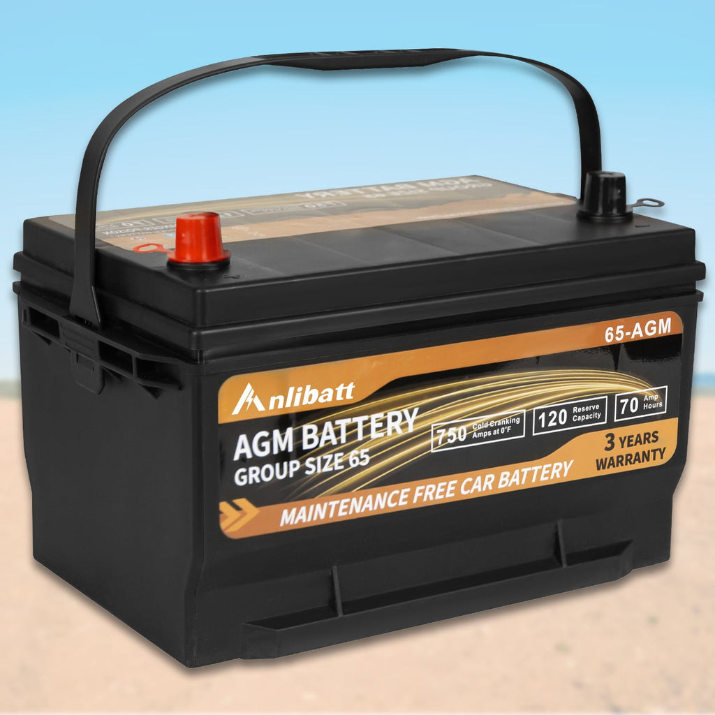 Anlibatt Car AGM Battery Group Size 48 H6 Start Stop Battery 12V 70Ah 760CCA Maintenance Free Rechargeable
