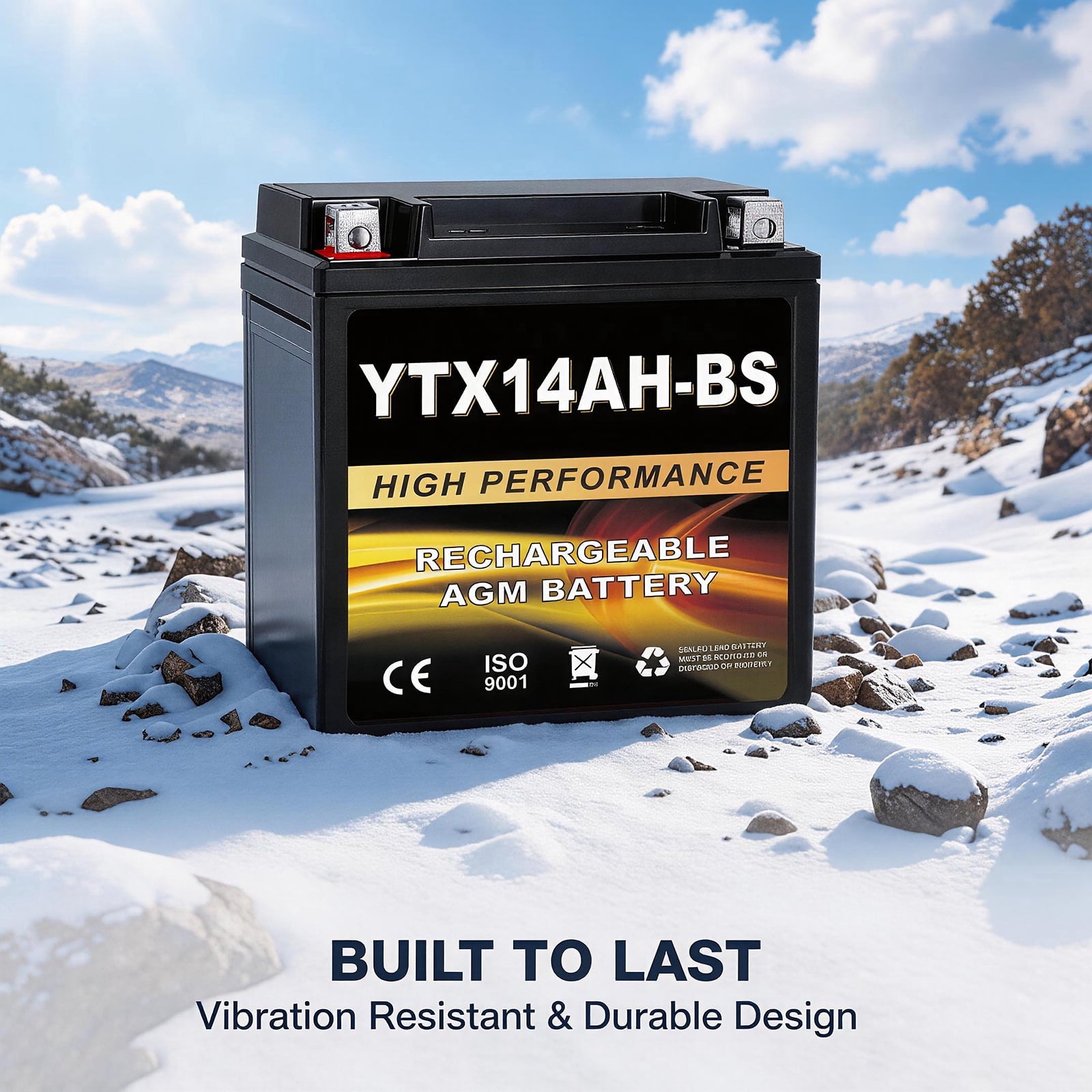Anlibatt YTX20HL-BS Motorcycle Battery 12V 18Ah 300CCA Rechargeable Sealed Batteries Powersport Replacement for ATV, Scooter, Jet ski, Dirt Bike