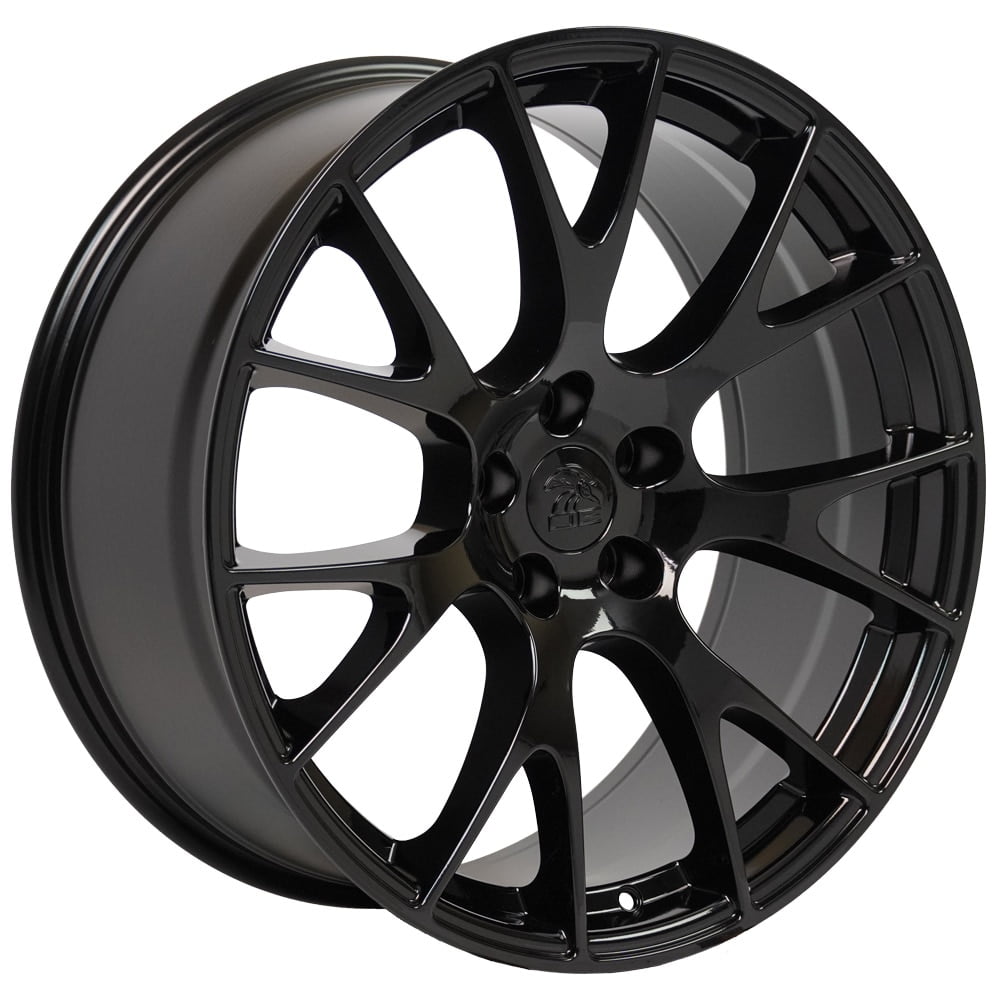 OE Wheels DG15 20 Inch Rim Fits Hellcat Style 5x115 20x9 Gloss Black - Hollander 2528 (1)