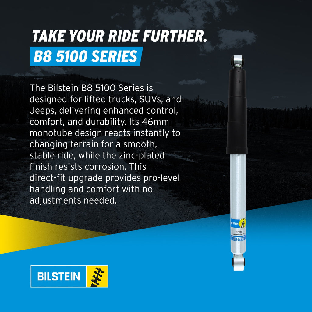 Bilstein Set of Front and Rear B8 5100 Series Shocks Compatible with 2007-2013 Silverado / Sierra 1500 w/o Electronic Suspension with 0-1 Rear Lift