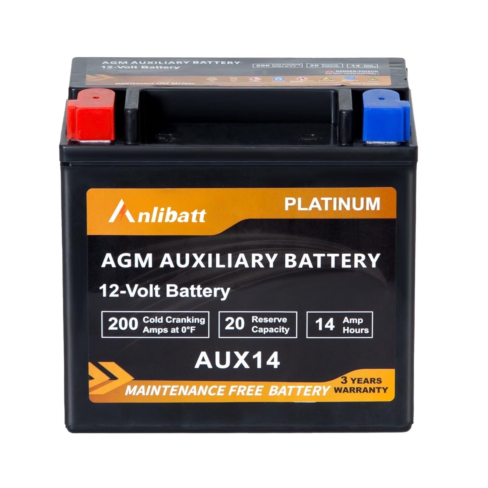 Anlibatt Car AGM Battery Group Size 48 H6 Start Stop Battery 12V 70Ah 760CCA Maintenance Free Rechargeable