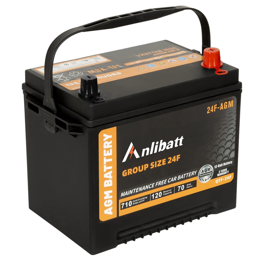 Anlibatt BCI Group 49 Battery, AGM 12 Volt Rechargeable Automotive Batteries for Car, H8 900CCA 95Ah 160RC Maintenance Free
