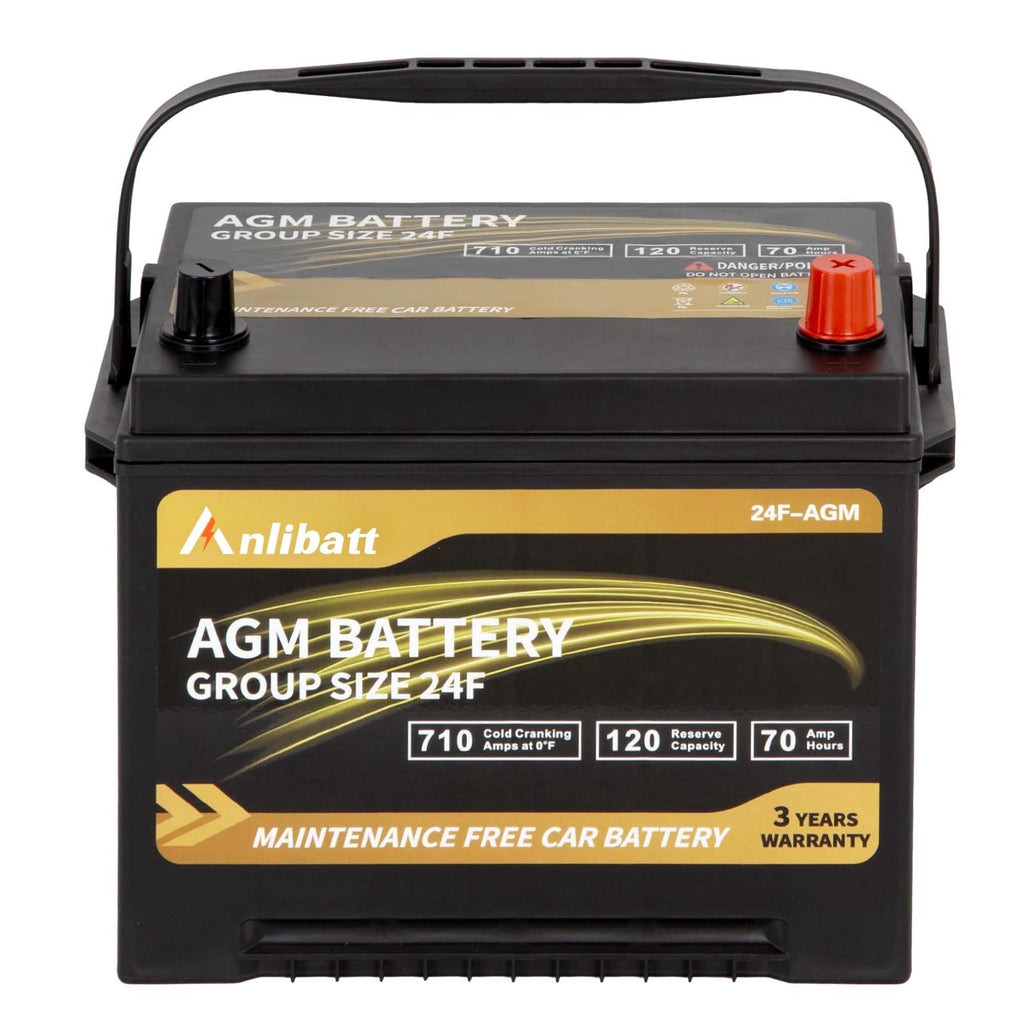Anlibatt Car AGM Battery Group Size 48 H6 Start Stop Battery 12V 70Ah 760CCA Maintenance Free Rechargeable