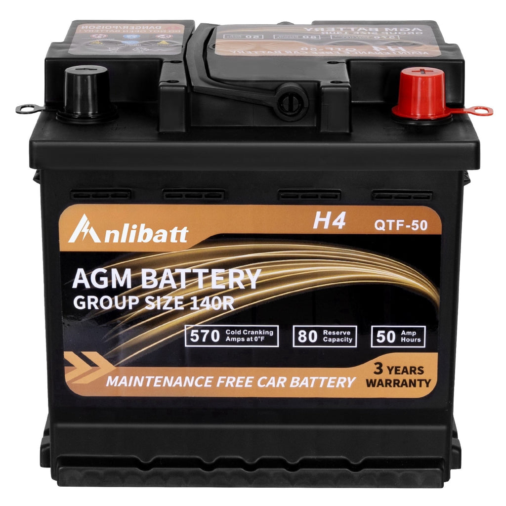 Anlibatt Car AGM Battery Group Size 48 H6 Start Stop Battery 12V 70Ah 760CCA Maintenance Free Rechargeable