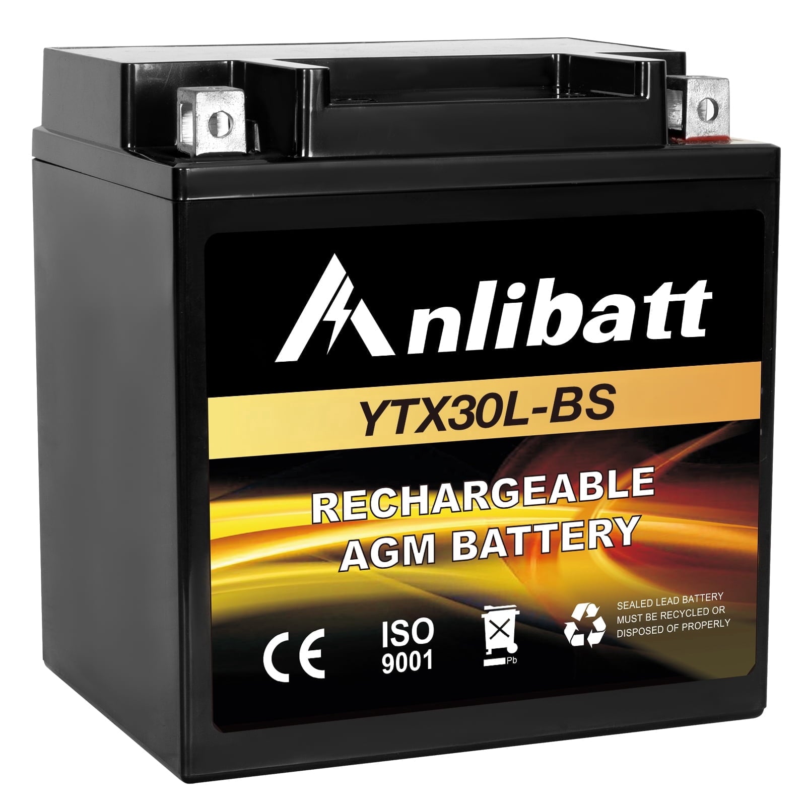 Anlibatt YTX20HL-BS Motorcycle Battery 12V 18Ah 300CCA Rechargeable Sealed Batteries Powersport Replacement for ATV, Scooter, Jet ski, Dirt Bike