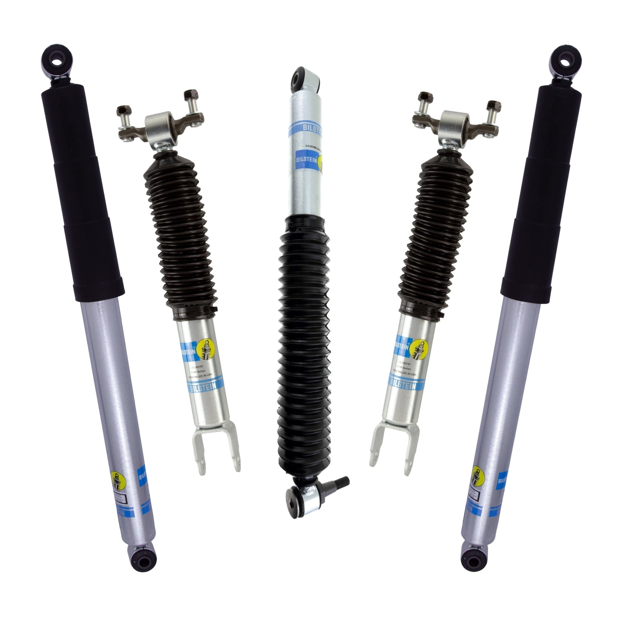 Bilstein Set of Front and Rear B8 5100 Series Shocks Compatible with 2011-2025 Silverado / Sierra 2500 / 3500 HD with 1.5 Front & 0-1 Rear Lift