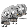 Callahan Brake Parts Brake Kit for Jeep Liberty 2003-2007 Front and Rear Replacement Brake Rotors with Ceramic Brake Pads and Brake Calipers EBYK027586
