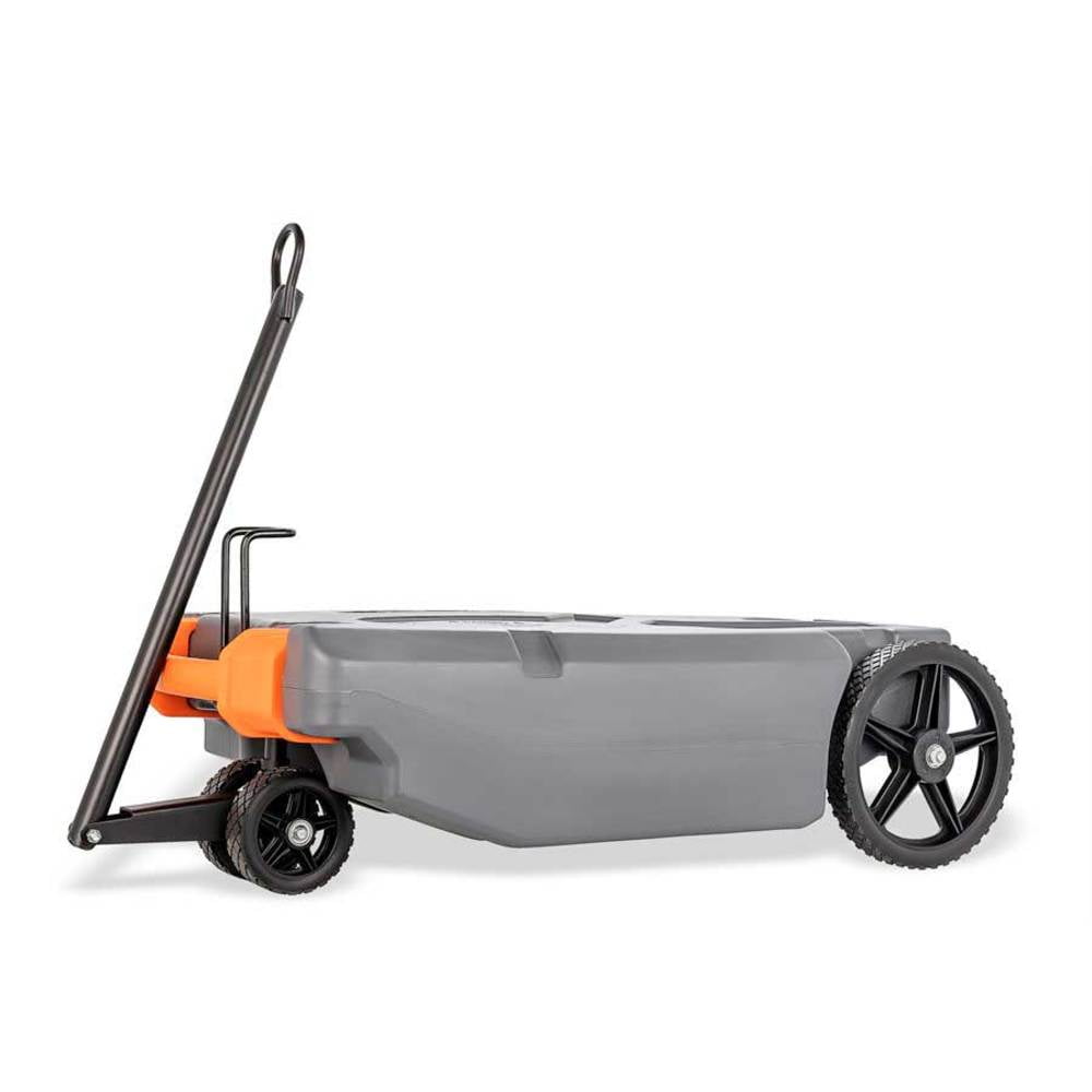 Camco Rhino Camper/RV Portable 28 Gallon Waste Tank, Steerable No-Flat Front Wheels & Built-In Gate Valve (39007)