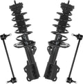 Detroit Axle - AWD Front Struts Sway Bars for 2013-2022 Chevrolet Trax Buick Encore 2 Struts with Coil Spring 2 Sway Bar End Links 2014 2015 2016 2017 2018 2019 2020 2021 Replacement Suspension