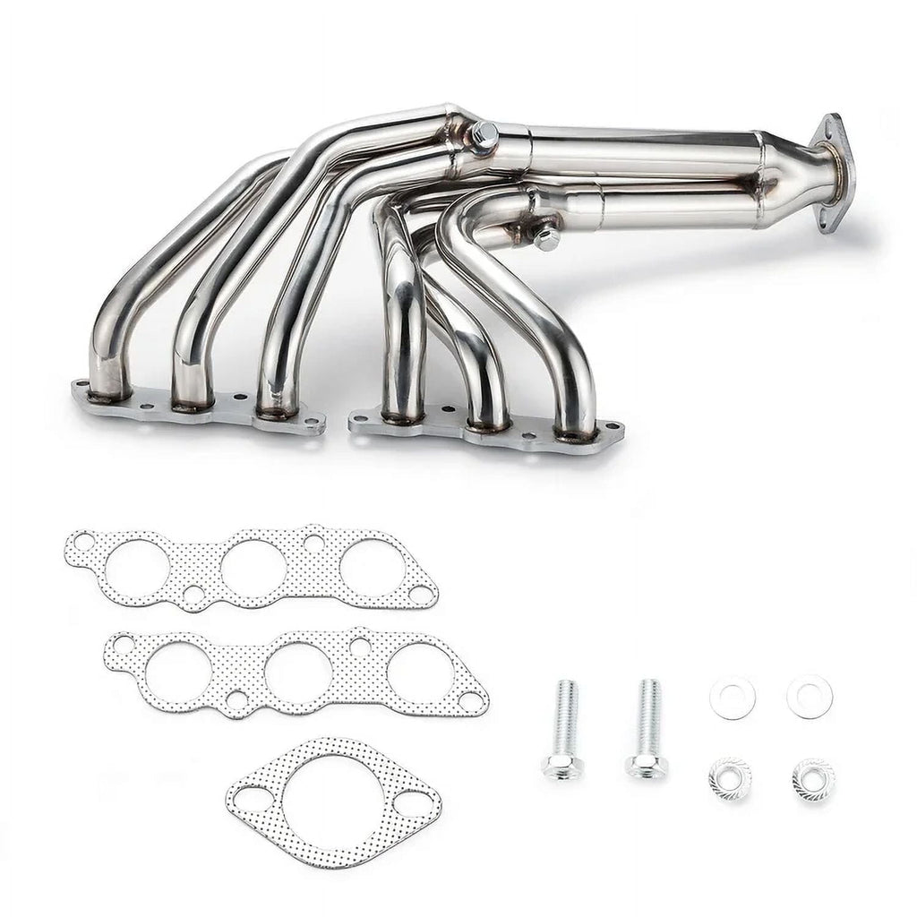 FUDA Exhaust Header for 1993-1998 Toyota Supra 3.0L Non-Turbo, Polished, 1 Pack