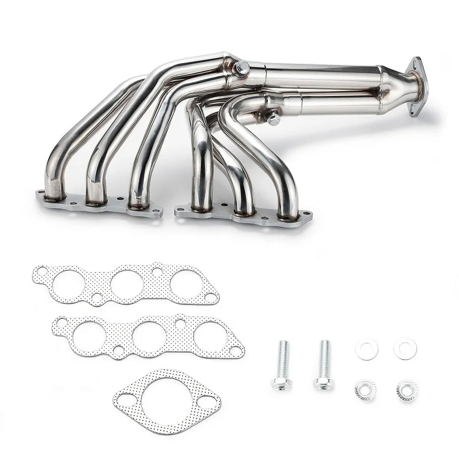 FUDA Exhaust Header for 1993-1998 Toyota Supra 3.0L Non-Turbo, Polished, 1 Pack