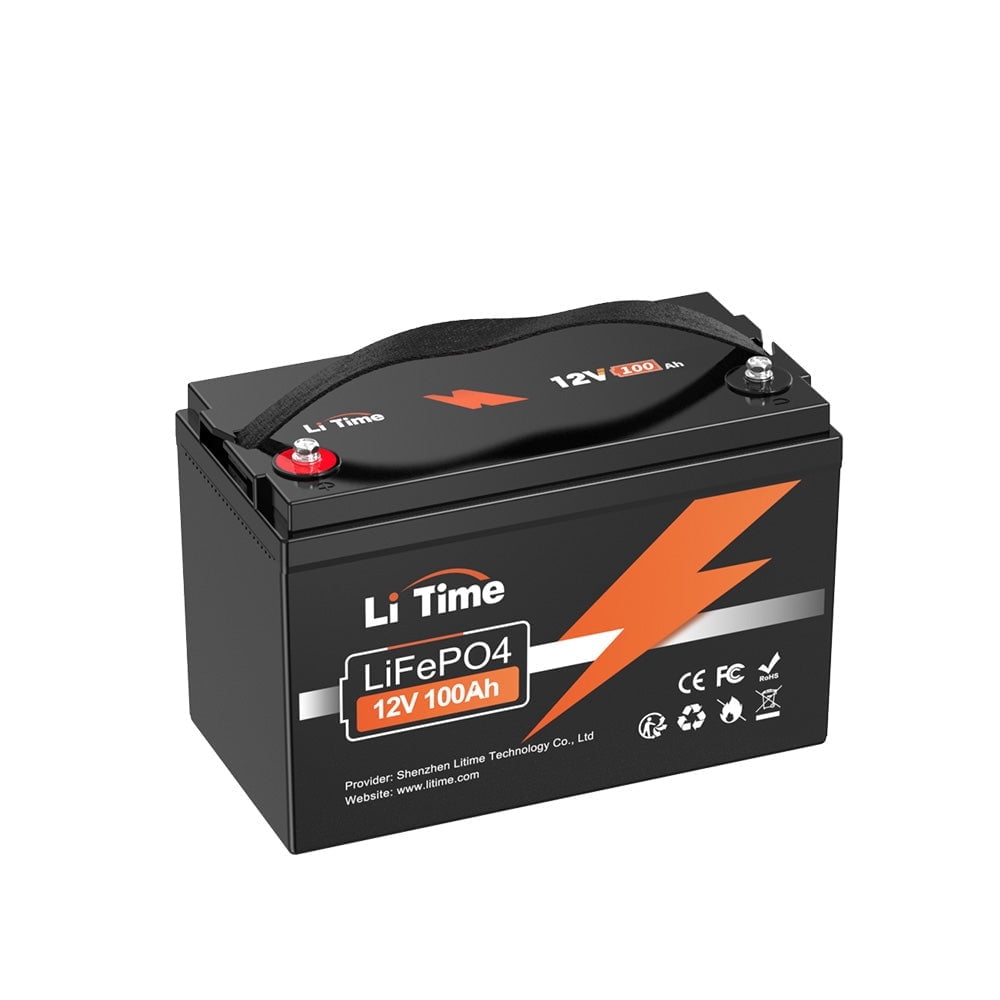 LiTime 12V 100Ah Lithium Battery, Group 31 LiFePO4 Battery, 4000+ Deep Cycles with BMS Protection, Perfect for RV, Travel Trailers, Solar, Off-Grid and Home Backup