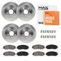 Max Advanced Brakes - Brake Kit for 2006 2007 2008 2009 2010 Chevy Impala 2006 2007 Monte Carlo Front and Rear Replacement Disc Brake Rotors and Ceramic Brake Pads