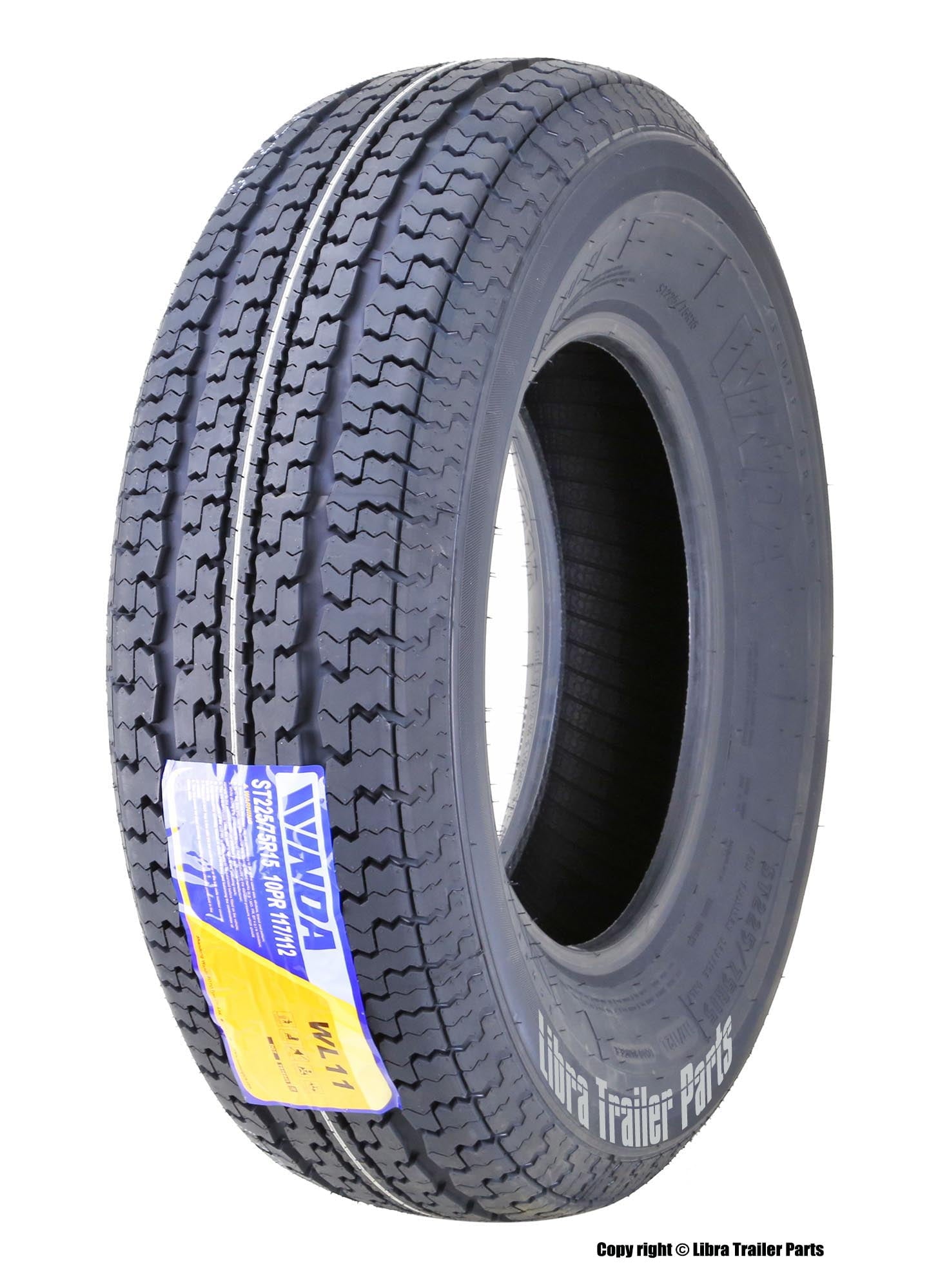 WINDA Premium Trailer Tire ST 225/75R15 Radial 10 Ply Load Range E Steel Belted, Set 4