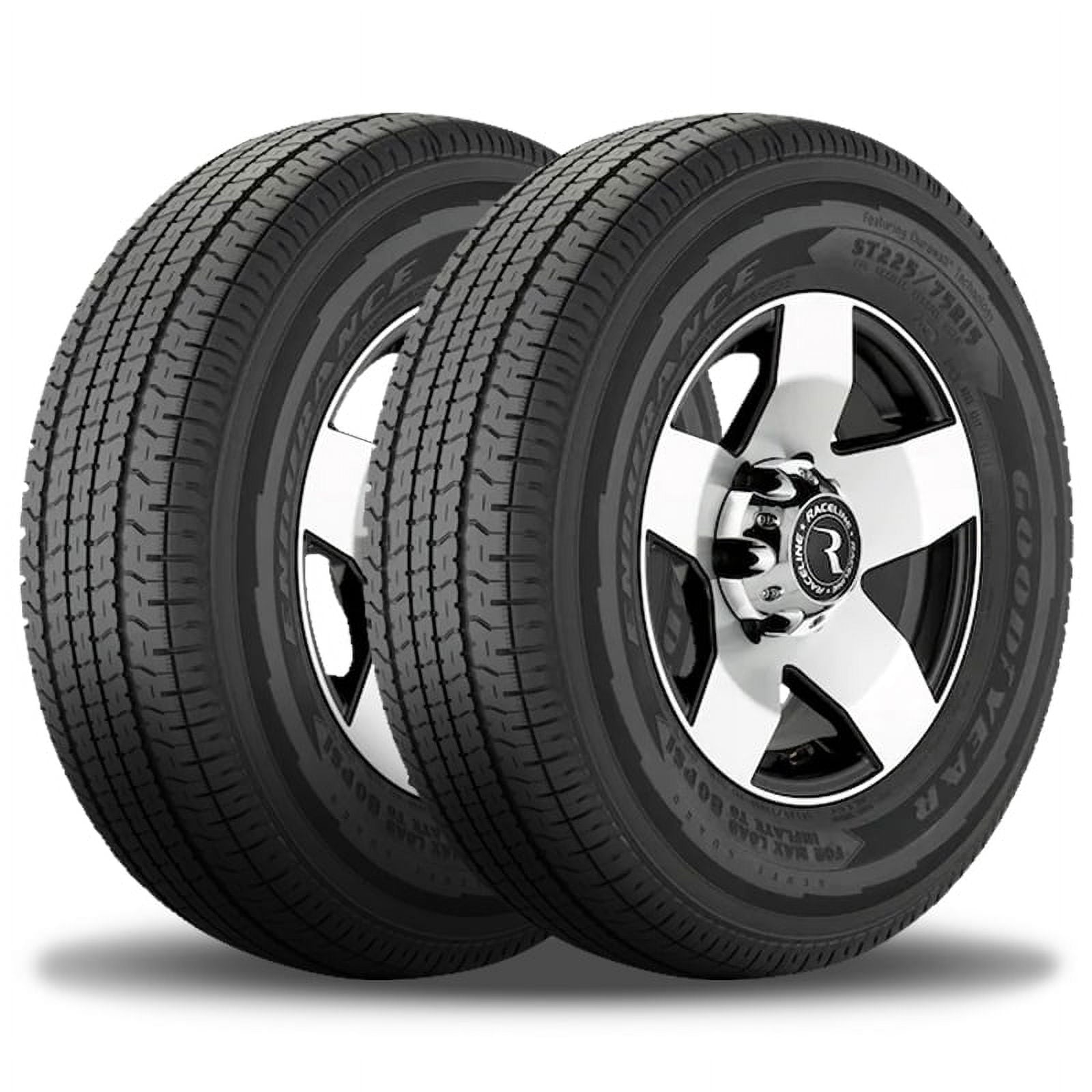 Pair of 2 Goodyear Endurance ST 205/75R14 105N D Auto/Boat/Travel Trailer Hauler Tires 724864519 / 205/75/14 / 2057514