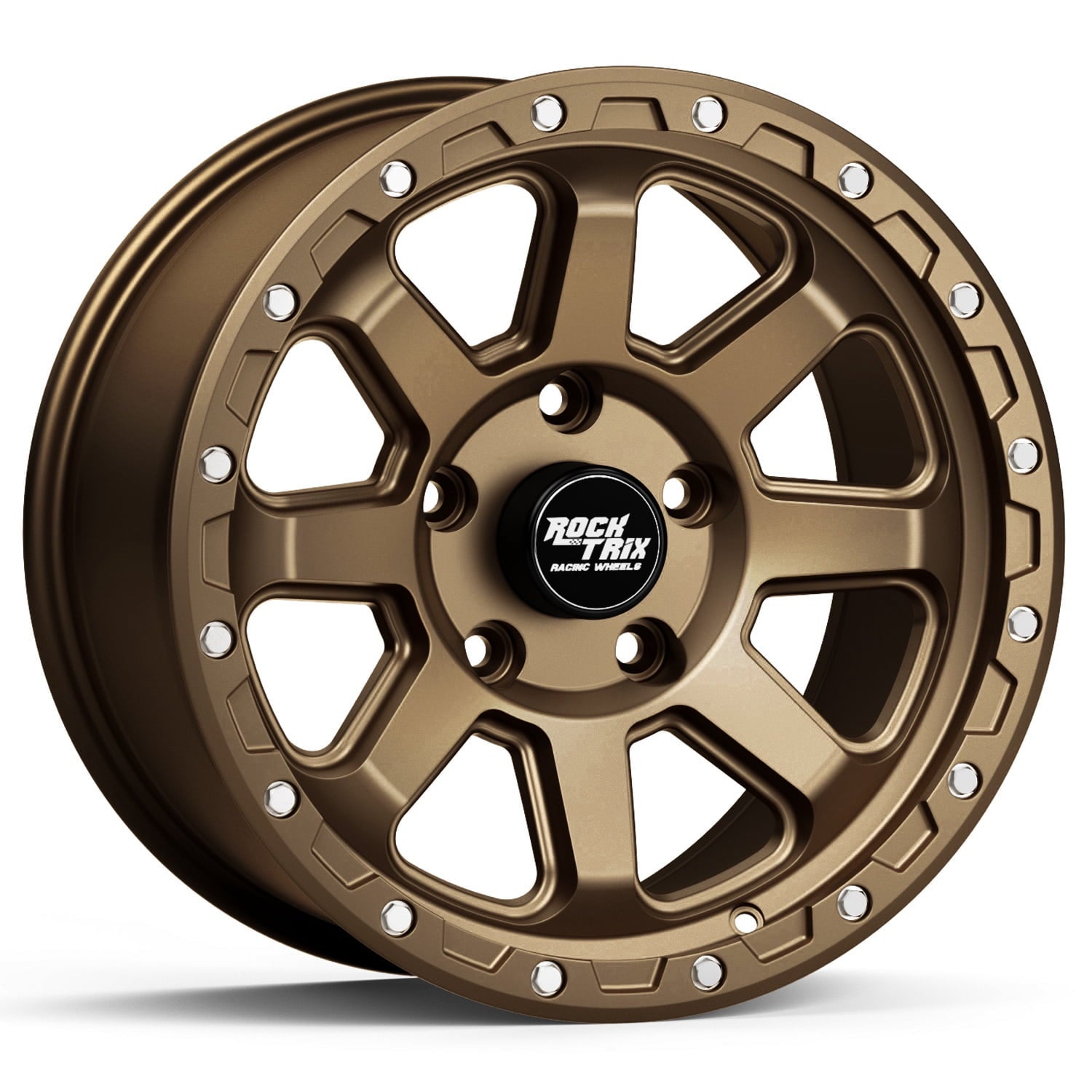 RockTrix RT116 17 inch Wheel Compatible with Jeep Wrangler JK JL 17x9 5x5 Wheels (-12mm Offset, 4.5in Backspace) 5x5 PCD, 71.5mm Bore, Gunmetal Gray Wheels, Also fits Gladiator JT Rims