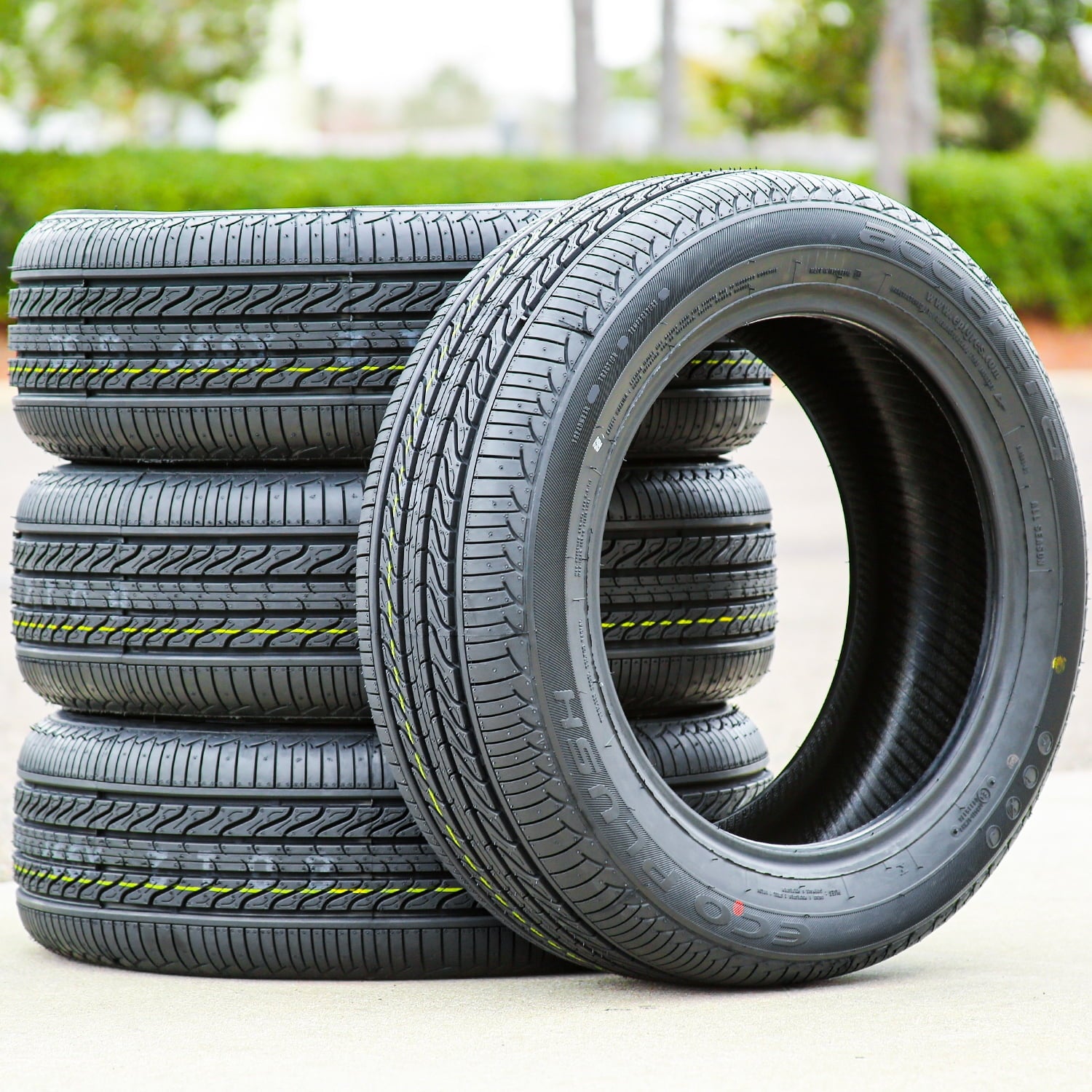 Set of 4 (FOUR) Accelera Eco Plush 185/60R15 84H A/S All Season Tires Fits: 2011-19 Ford Fiesta SE, 2001-02 Dodge Neon ACR