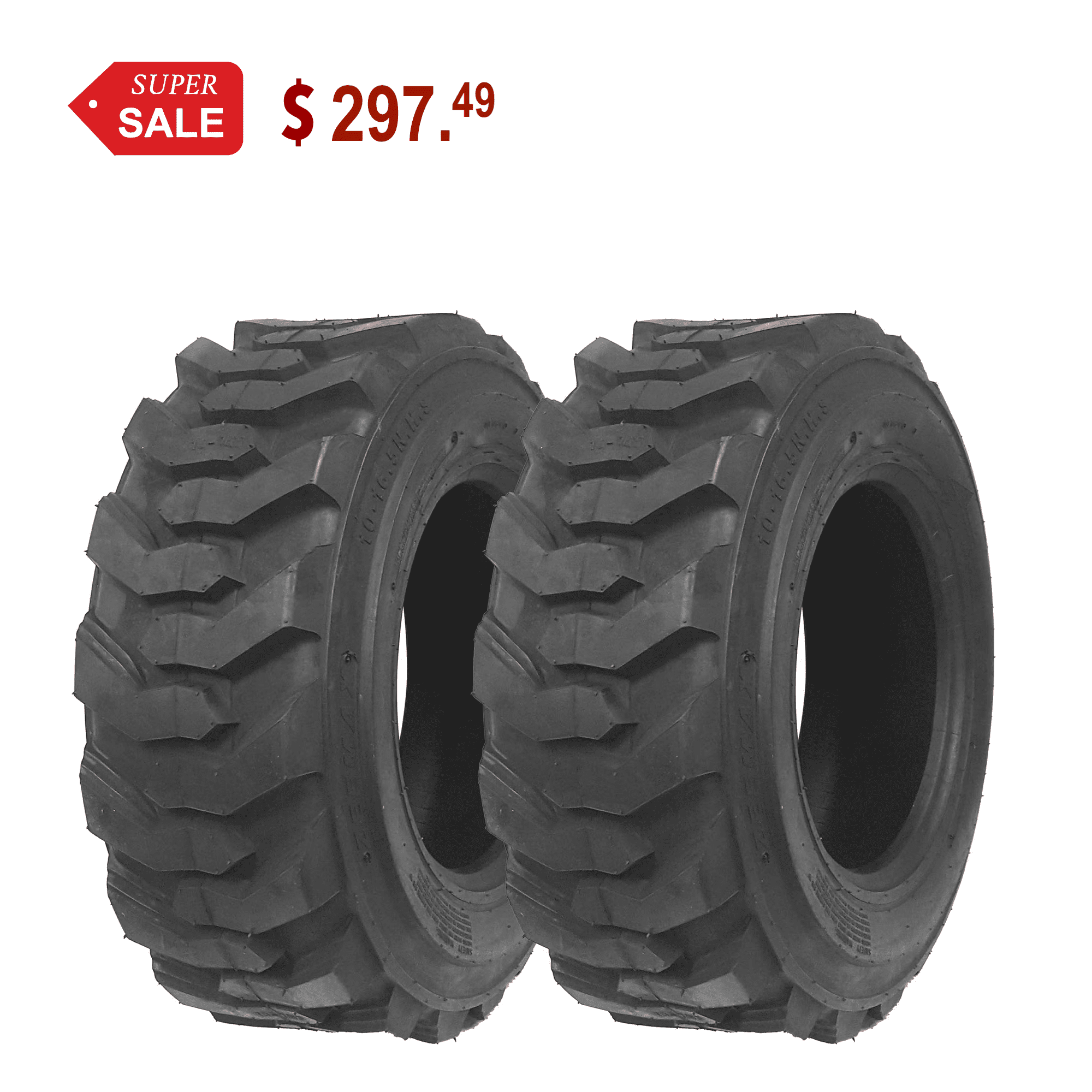 ZEEMAX Heavy Duty All-Season 10-16.5 12 Ply Skid Steer Tire