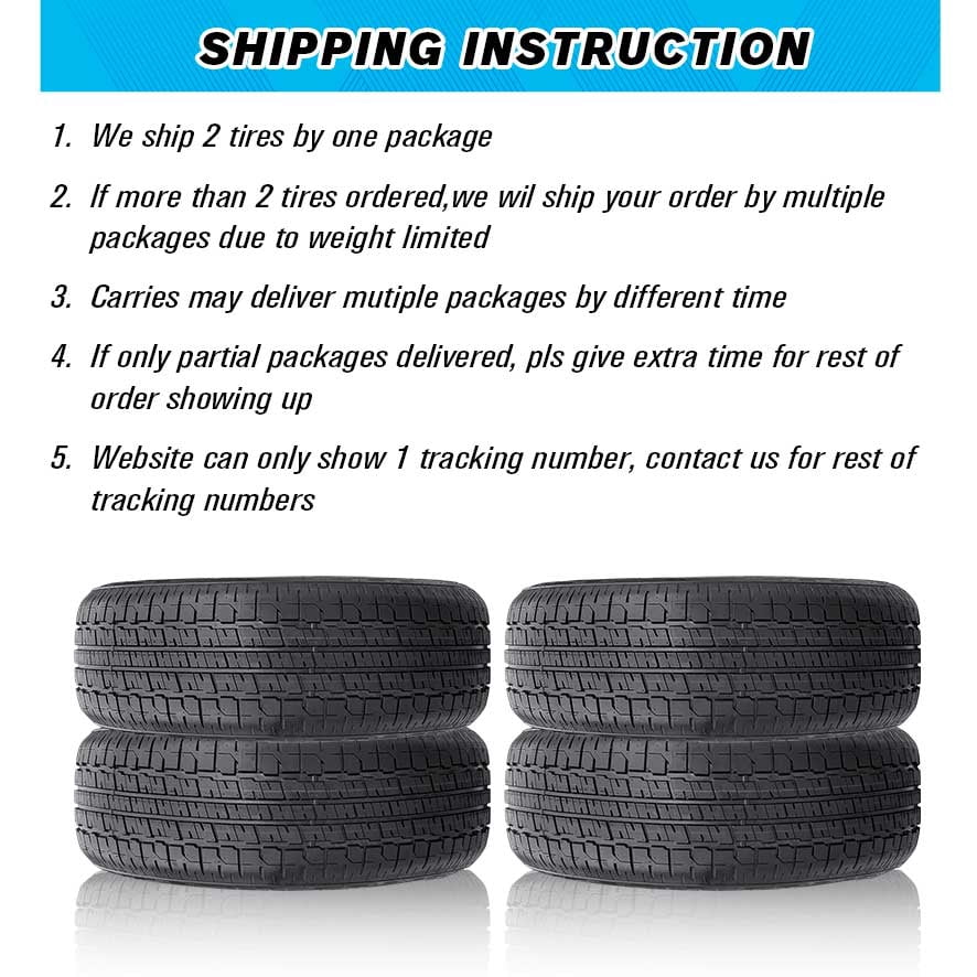 NAMA ST205/75R15 Trailer Tires Set of 4-205/75/15 Trailer Tire 10 Ply Load Range E Heavy Duty Radial Tires